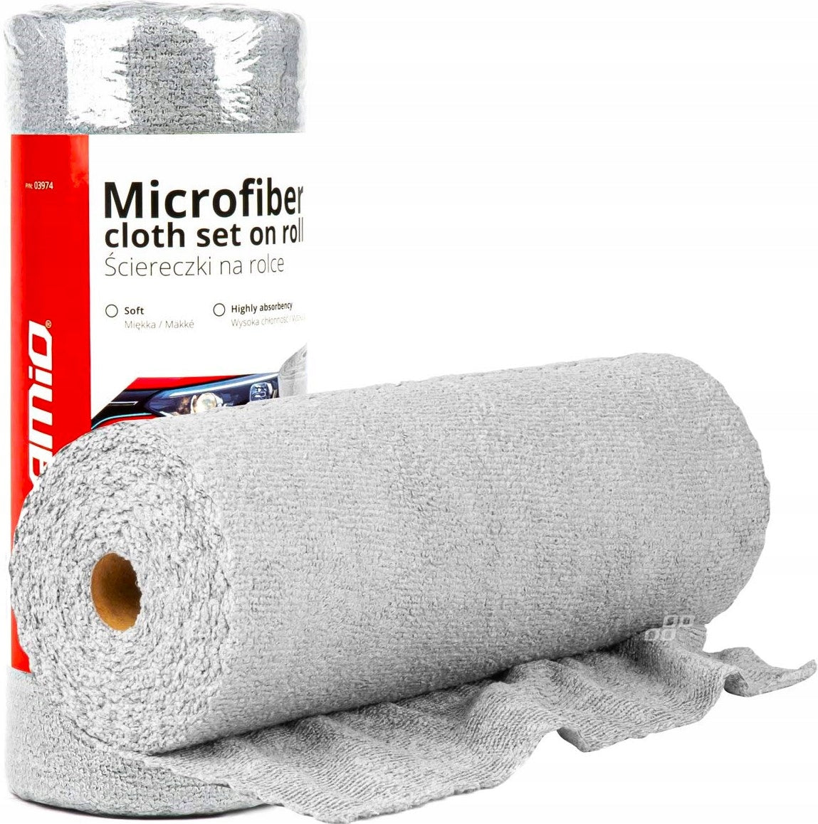 50x MICROFIBER TOWEL CLOTHS 30x30 ON ROLL UNIVERSAL 120 GSM Packaging status original