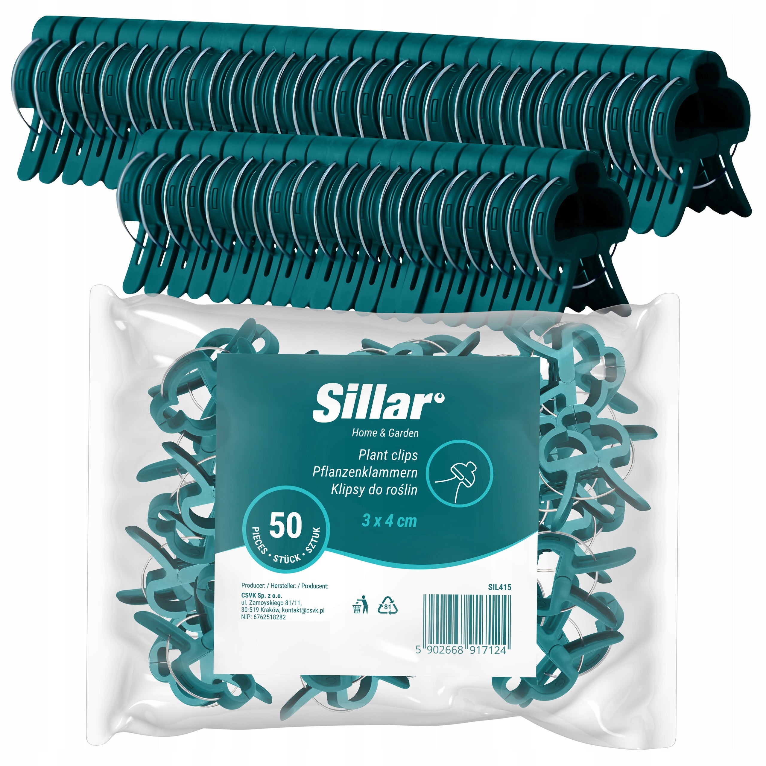 50x Plant Clips 3x4 cm Small Stem Clips Vegetable Poles