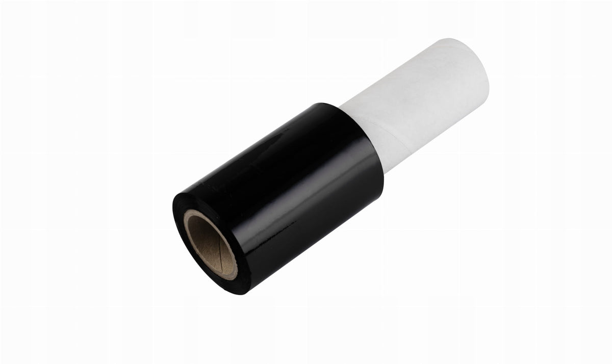 50x STRETCH FILM MINIRAP BLACK 0.45KG 10 CM FOR WRAPPING SMALL PACKAGES Packaging status original