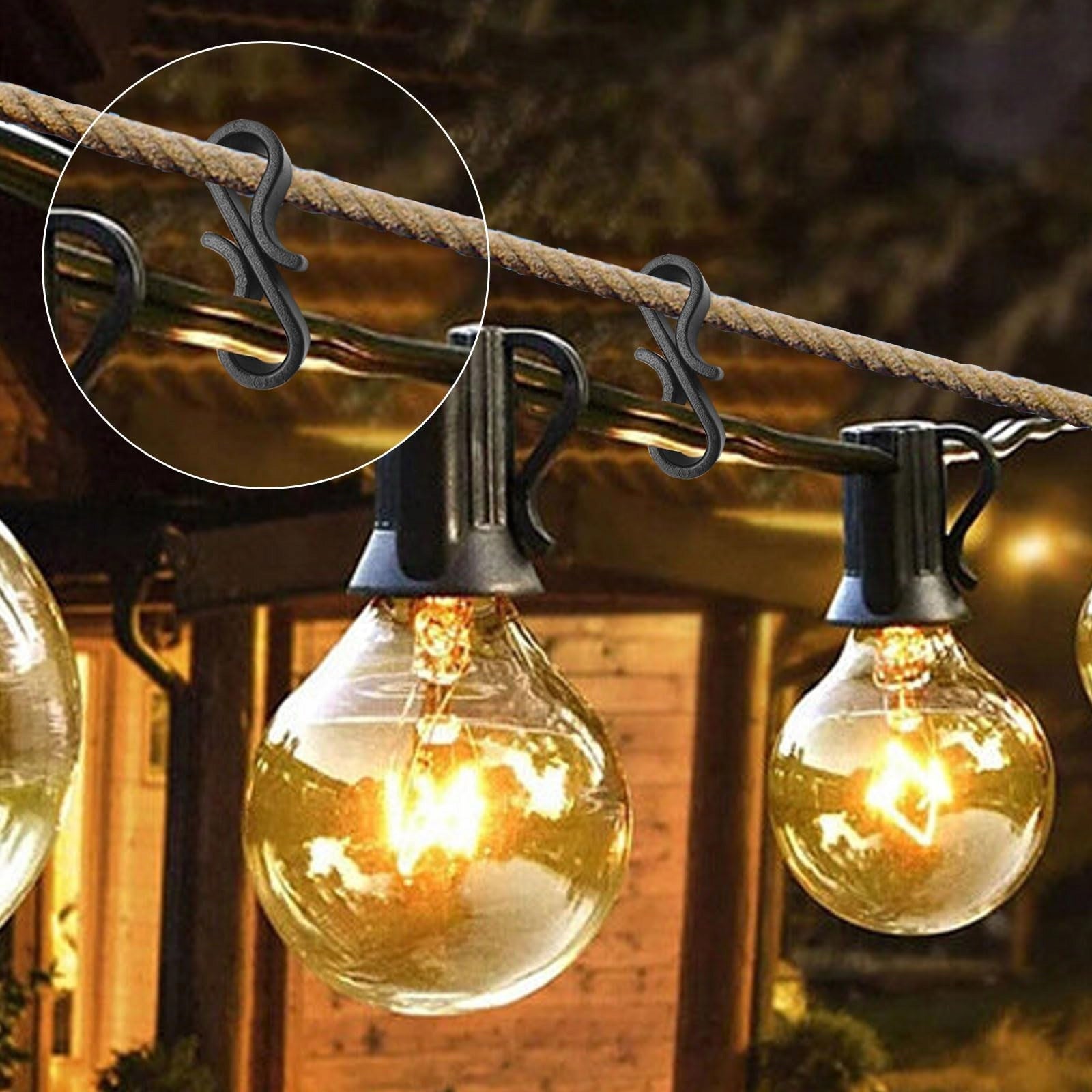 50x STRONG Gutter Hooks for Christmas Lights Gutter Hangers Lights Manufacturer code MOCNE Haczyki na rynne