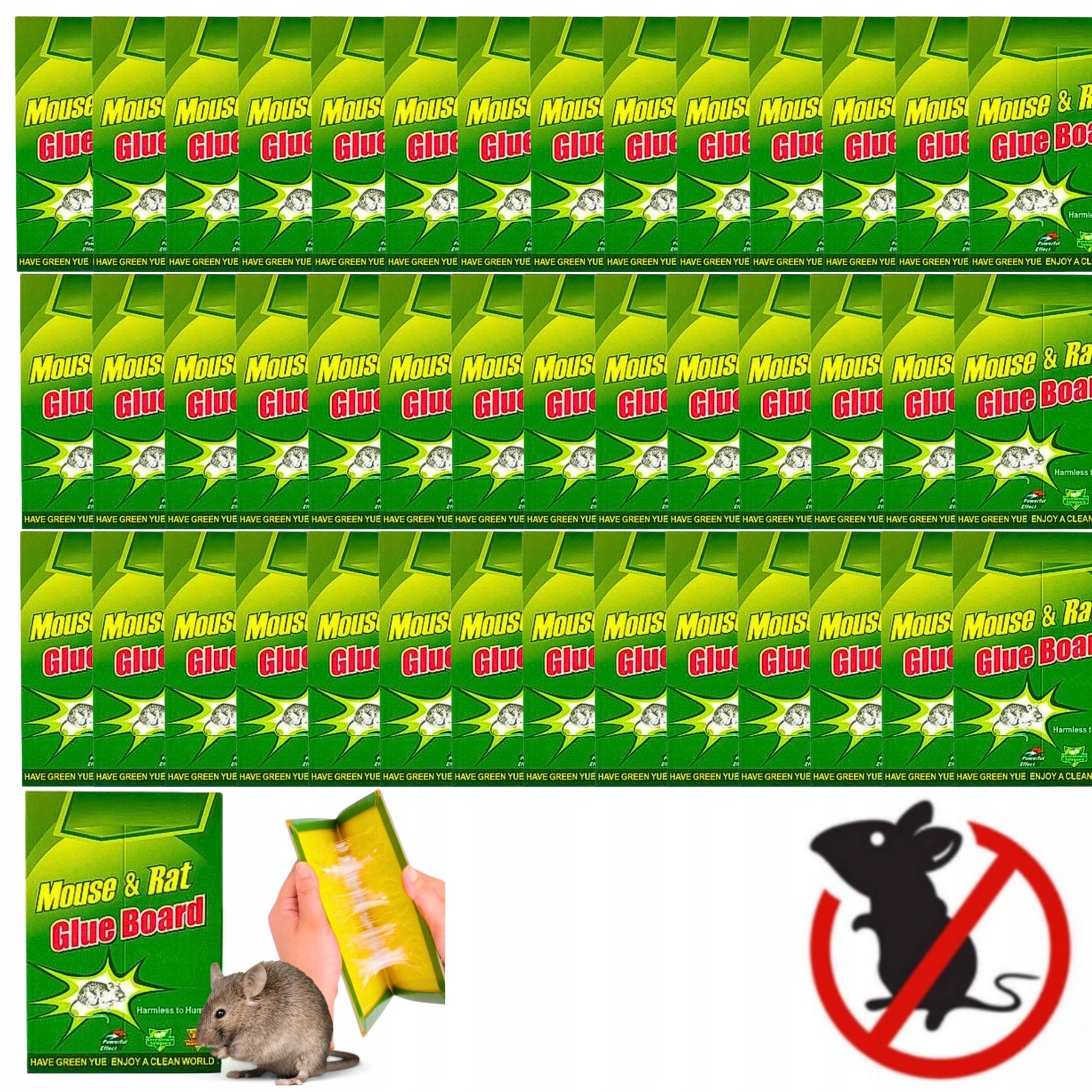 50x STRONG MOUSE STICK TRAP WITH GLUE PAW RATS MOUSETRAP AROMA Packaging status original