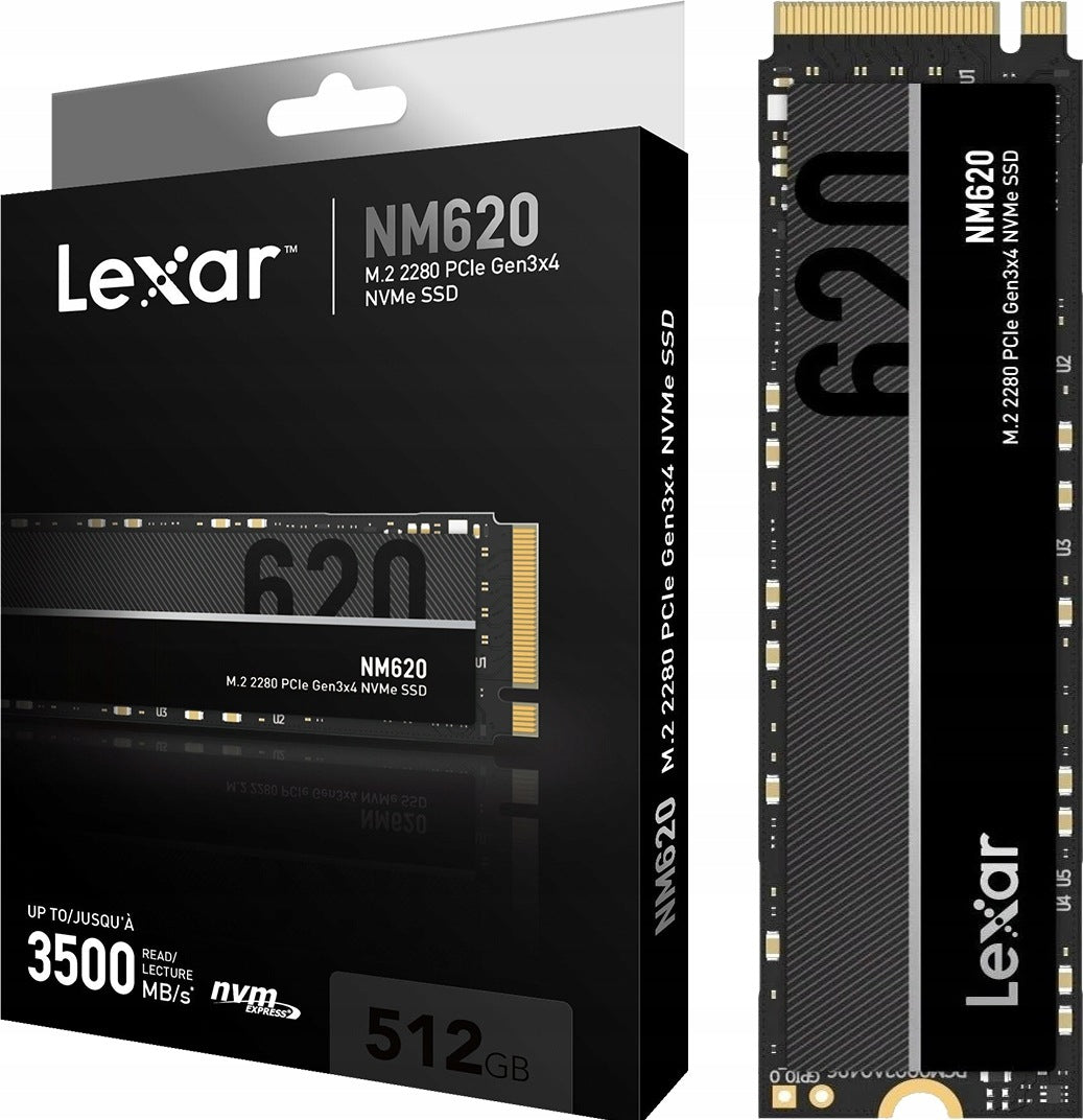 512GB M2 NVMe PCIe 3D TLC NAND SSD for PC Laptop Lexar NM620