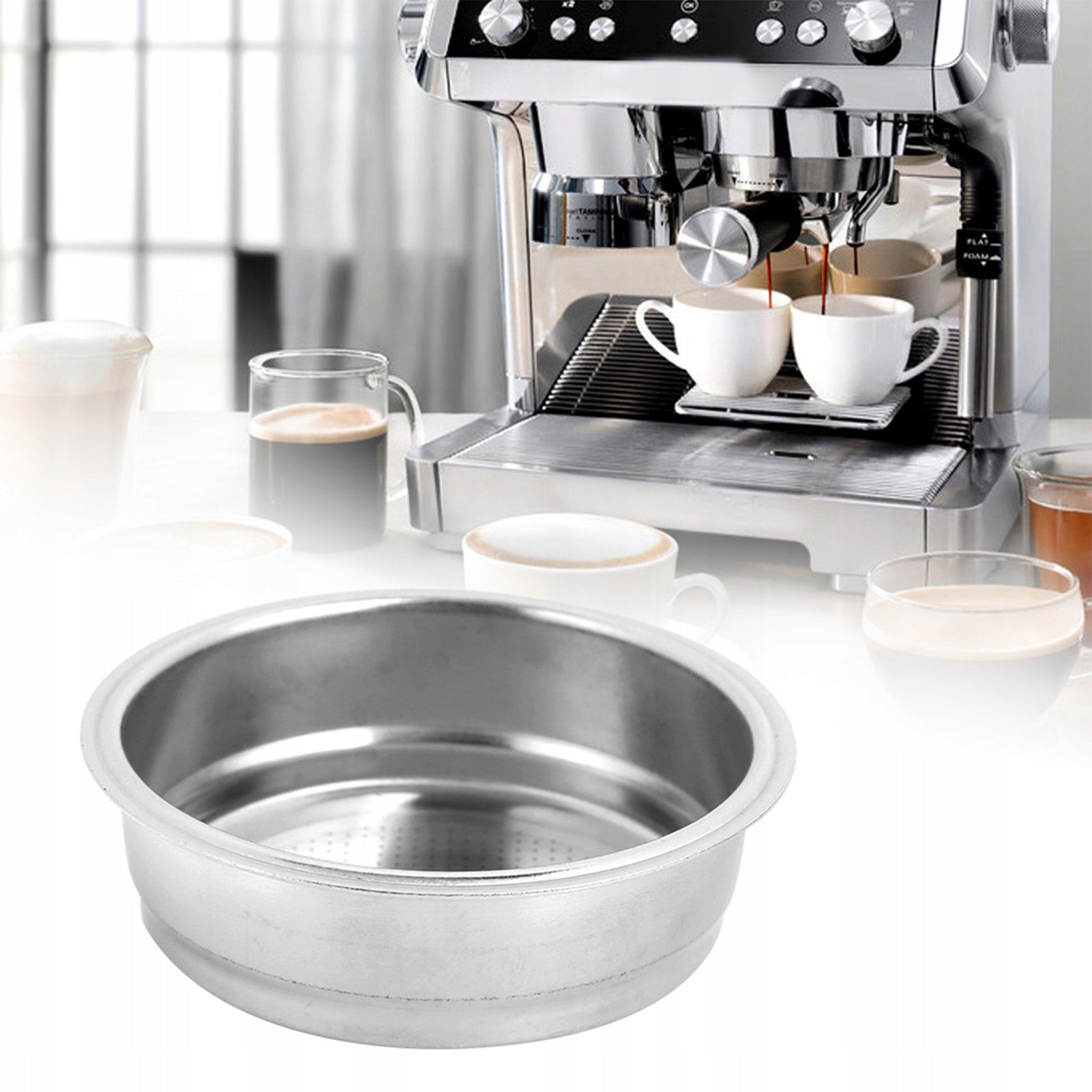 51MM 1-CUP ESPRESSO MACHINE FLASK STRAINER FOR DELONGHI Manufacturer code 319640