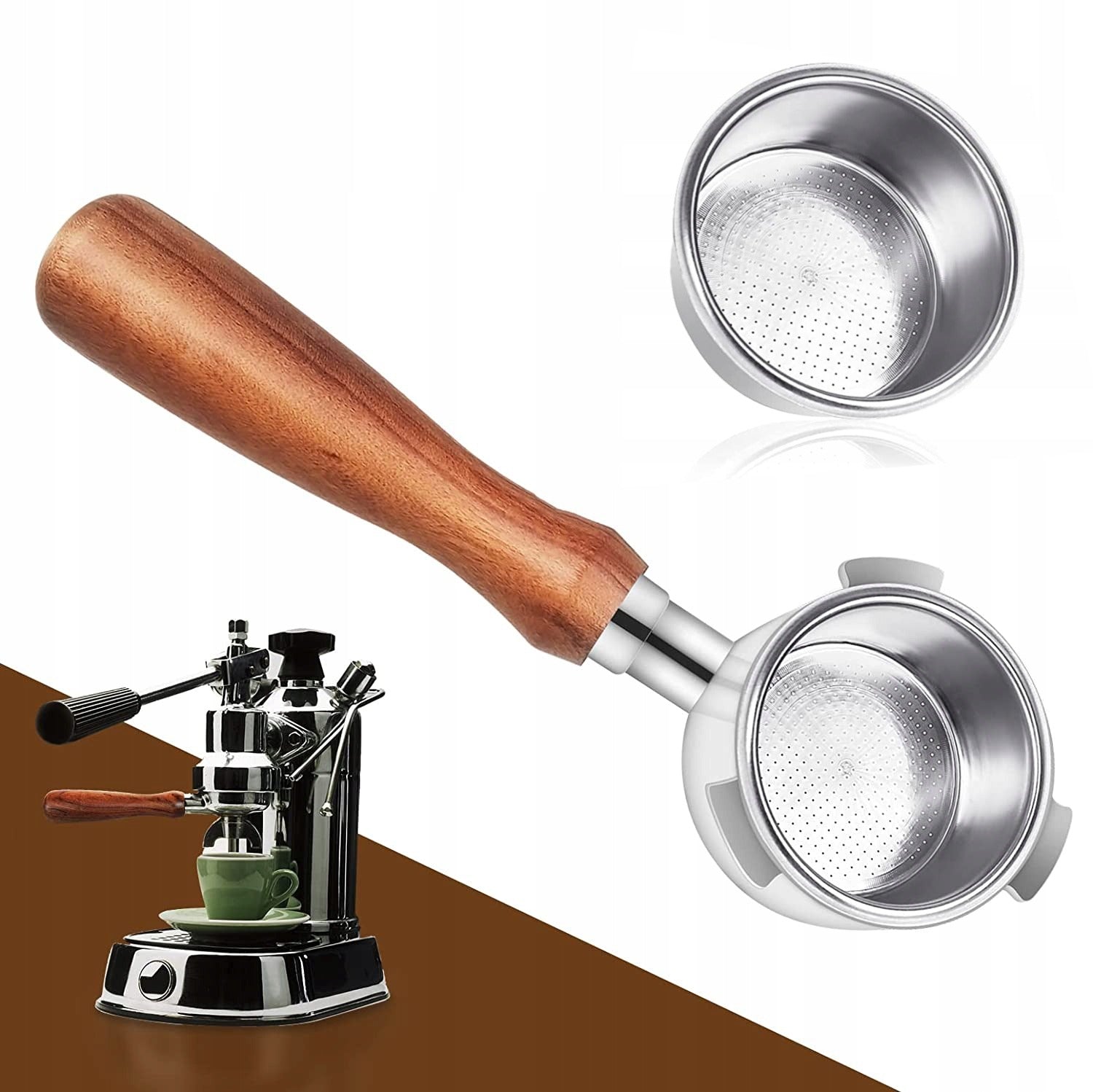 51MM ESPRESSO PORTAFILTER BOTTOMLESS EC680/EC685 FOLD FILTER