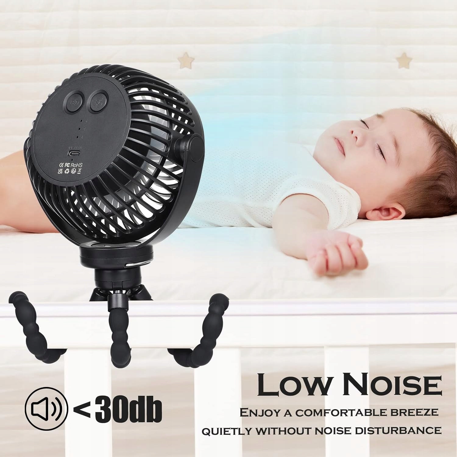 5200MAH LED 360° PORTABLE FAN FOR OFFICE TENT TROLLEY Power 20 W