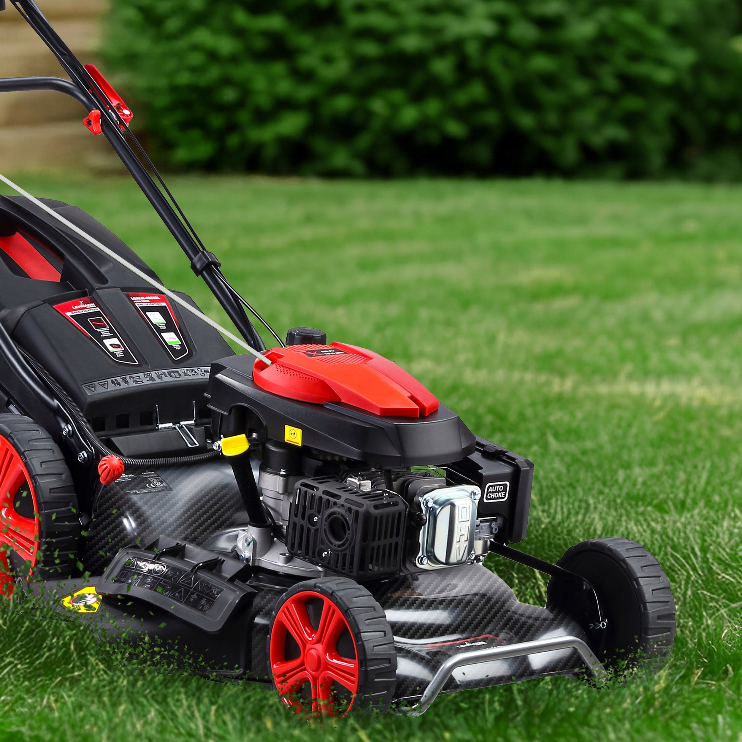55 CM DIESEL MOWER WITH ELECTRIC DRIVE STARTER 196CC 10IN1 + OIL Series KOSIARKI SPALINOWE Z NAPĘDEM LEHMANN