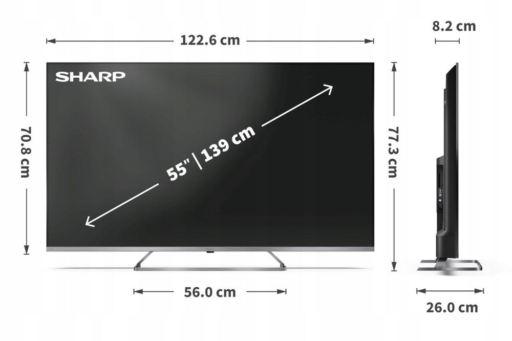 55" SHARP 55JP7265E QLED 4K Ultra HD Google TV Dolby Digital NEW Manufacturer code 5905683274418