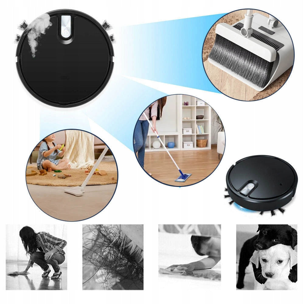55DB SILENT ROBOT VACUUM CLEANER WITH MOP - 1800PA POWER - 60MIN OPERATION - 2IN1 Packaging status original