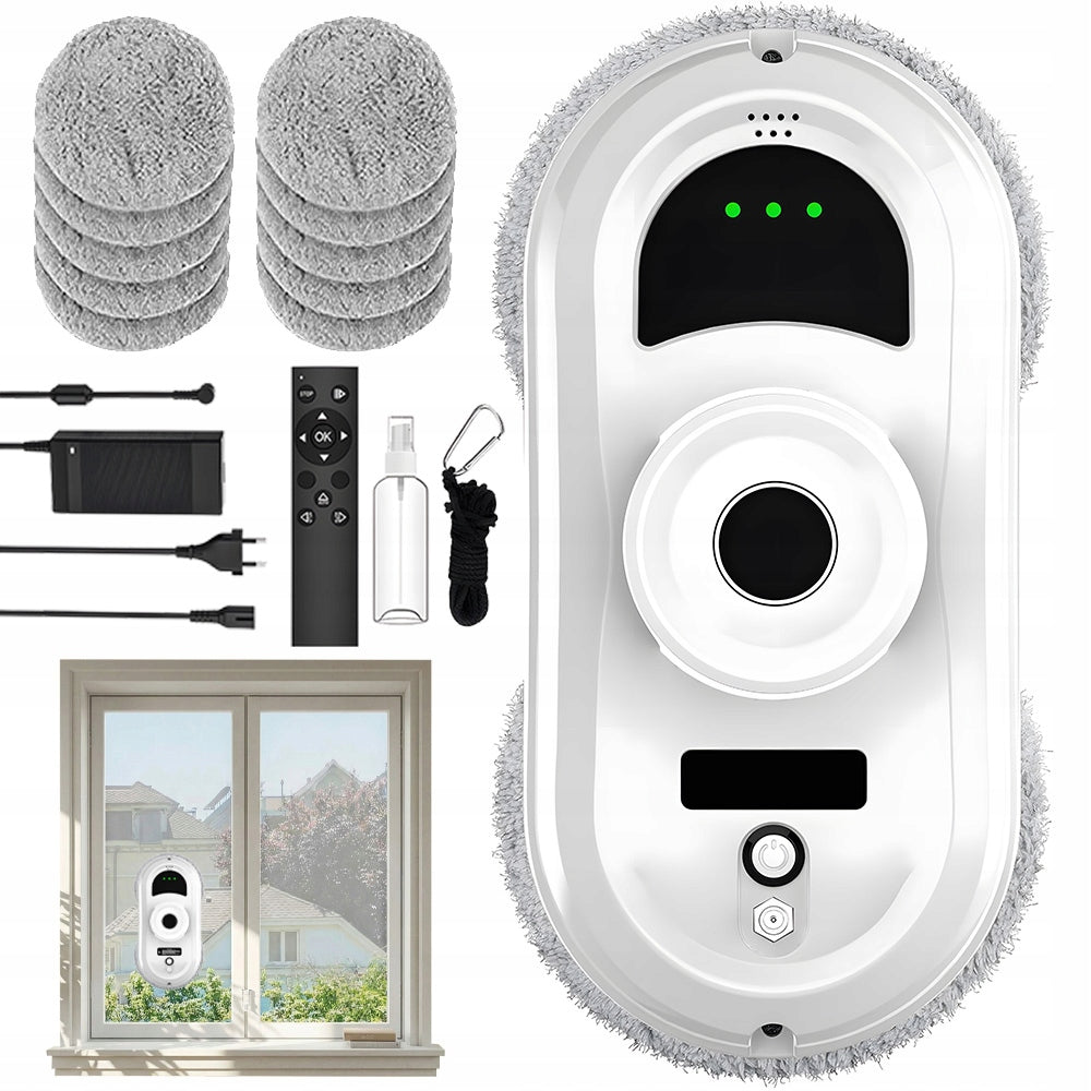 5600PA 500MAH WINDOW ROBOT WITH REMOTE CONTROL AND CABLE WHITE SET