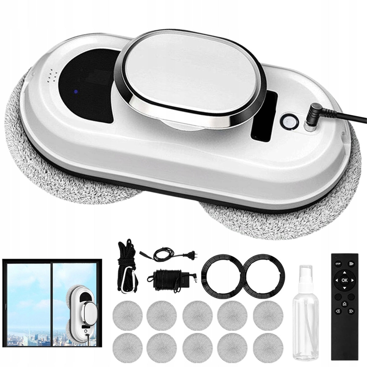 5600PA ROBOT WINDOW CLEANER AUTOMATIC WITH FALL PROTECTION Brand Bedee