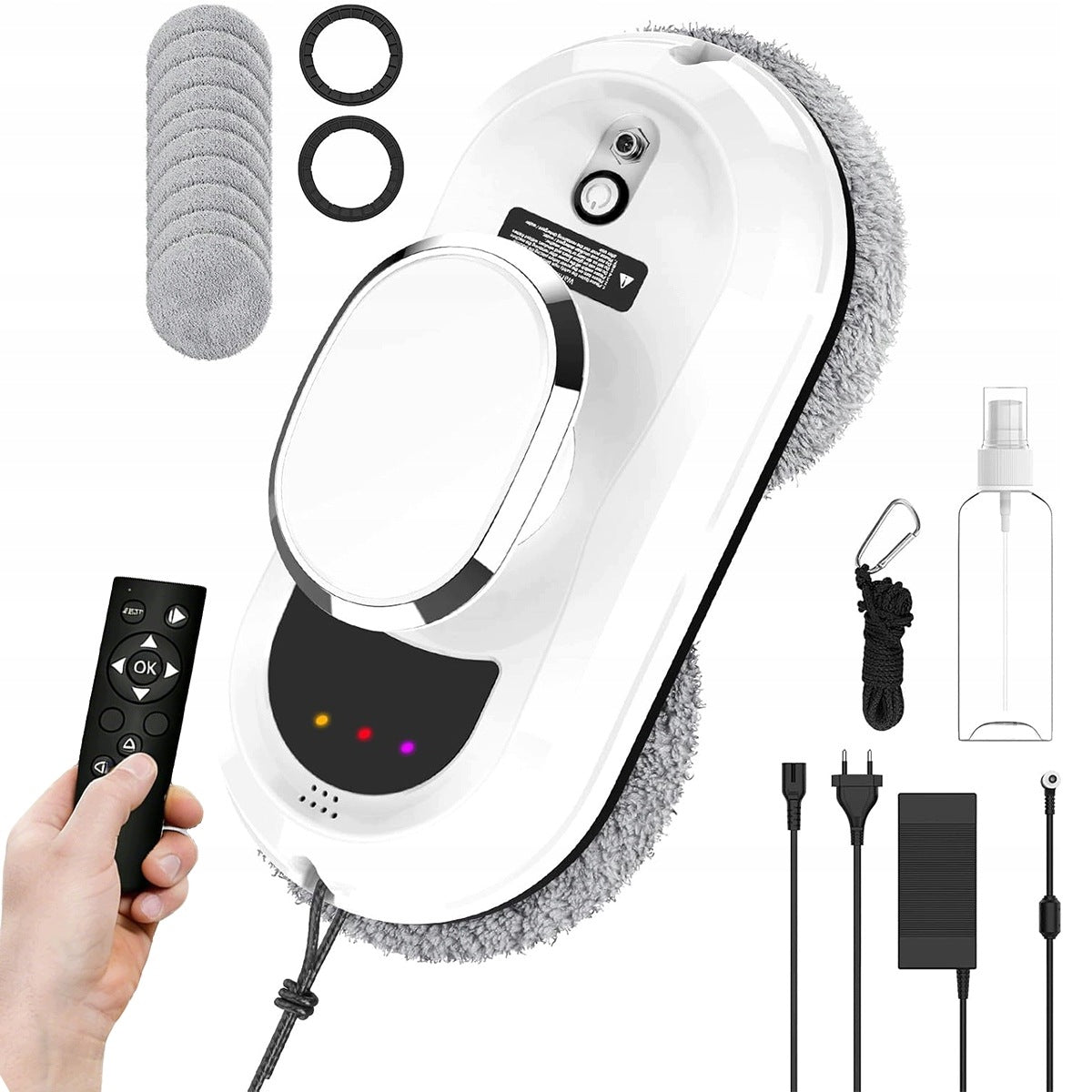 5600Pa Double Head Cleaning Robot for Windows and Mirrors White