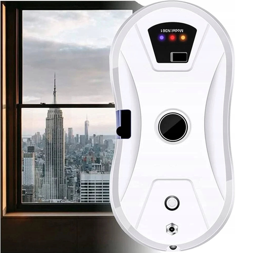 5600pa Window Cleaning Robot with 10 Microfiber Cloths, White