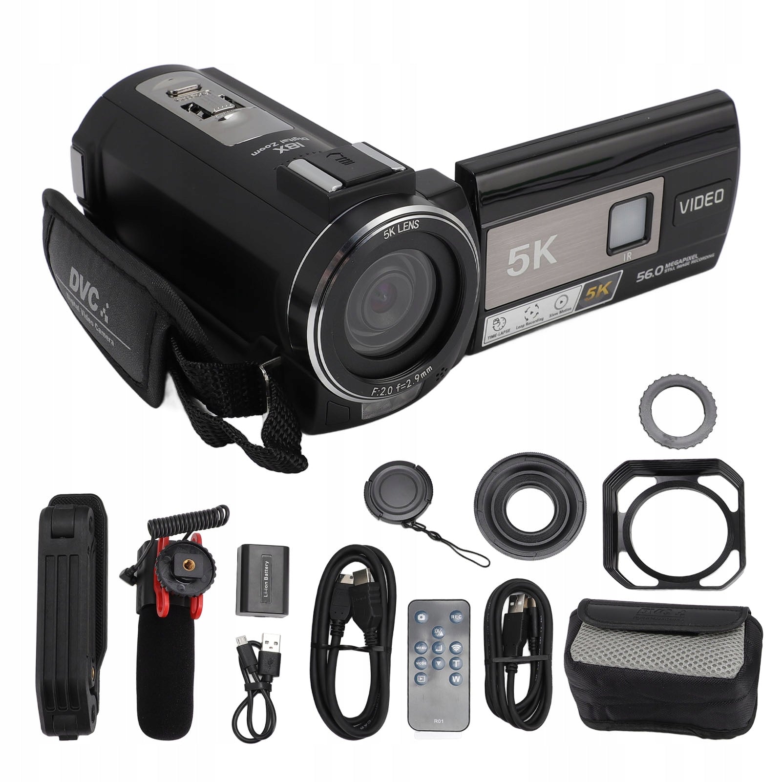 56MP DV Digital Camera 5K WiFi 3in Touch Screen 18x Zoom MW