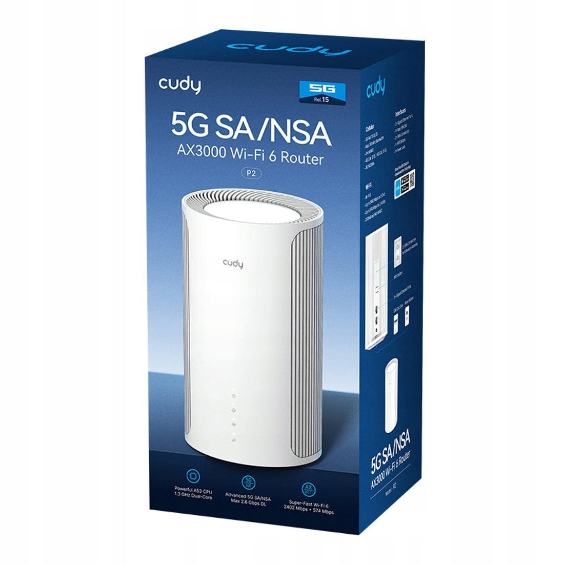 5G ROUTER CUDY P2 WIFI 6 MESH GIGABIT SIM CARD SLOT LTE 5G MODEM Packaging status original