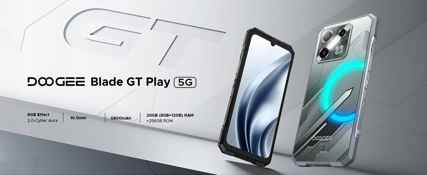 5G Smartfon DOOGEE BLADEGTPLAY 20/256GB 6.72"5500mAh 50MP/NFC/WiFi6/6nm Brand DOOGEE