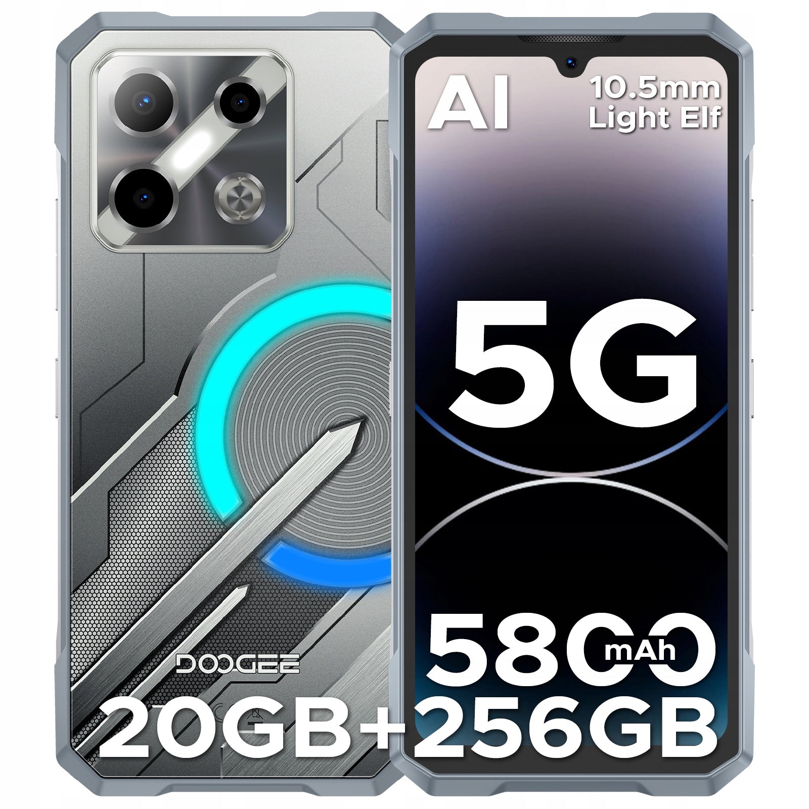 5G Smartfon DOOGEE BLADEGTPLAY 20/256GB 6.72"5500mAh 50MP/NFC/WiFi6/6nm
