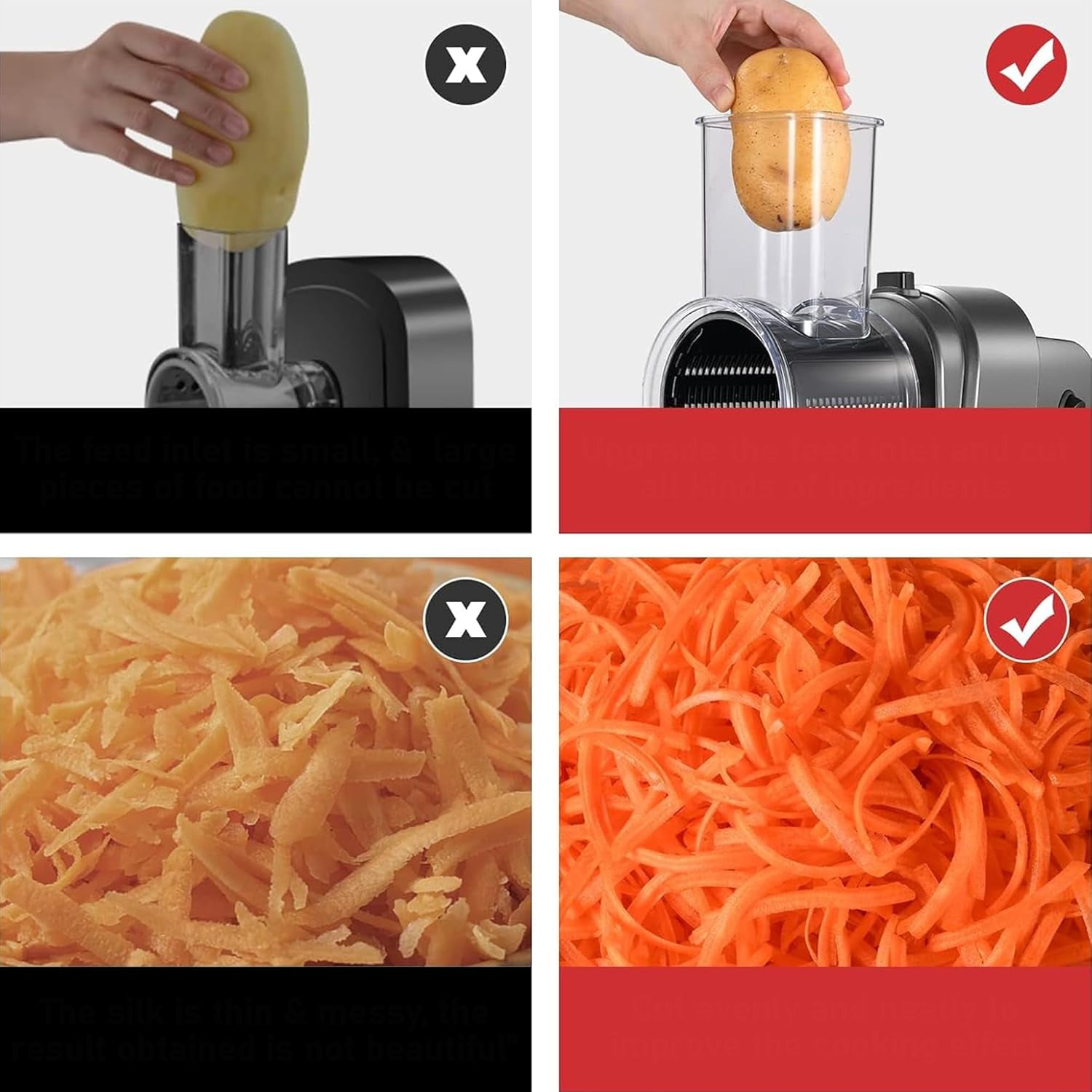5IN1 ELECTRIC VEGETABLE GRATER 5x BLADES 500W ZOSUDULL VSQ-S6 Packaging status original