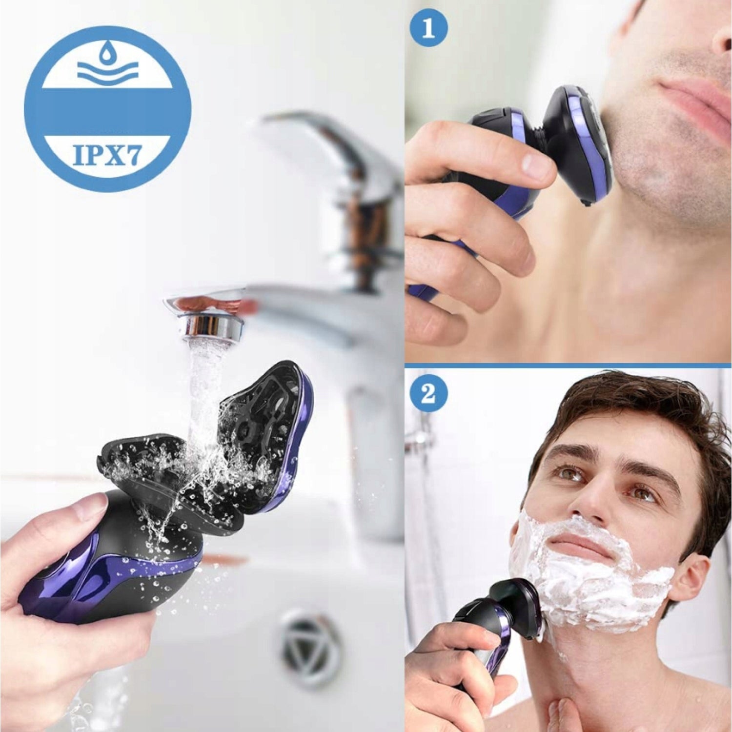 5IN1 POWERFUL SHAVER MEN'S BEARD SHAVER HEAD TRIMMER+ USB CABLE Wireless operating time 1 min