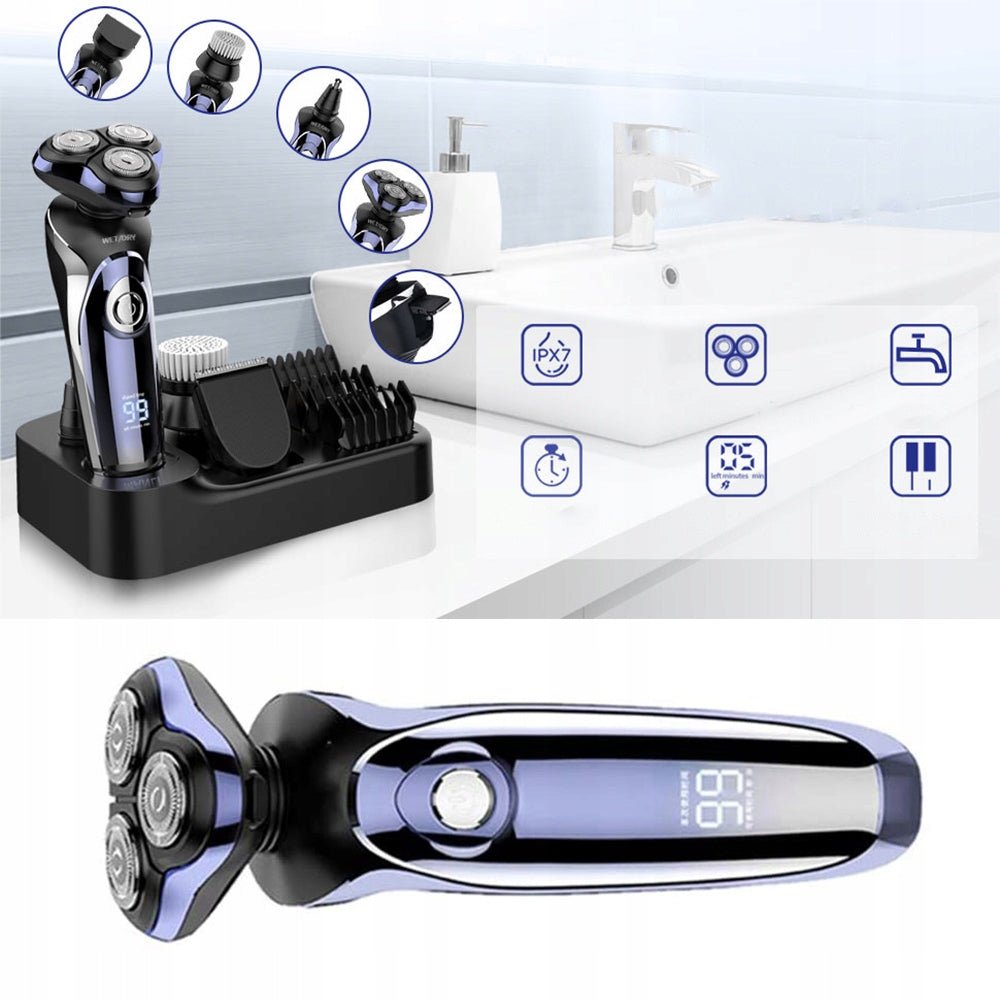 5IN1 SHAVER MEN'S 4D RAZOR FLOATING DOUBLE TRACK BLADES Packaging status original