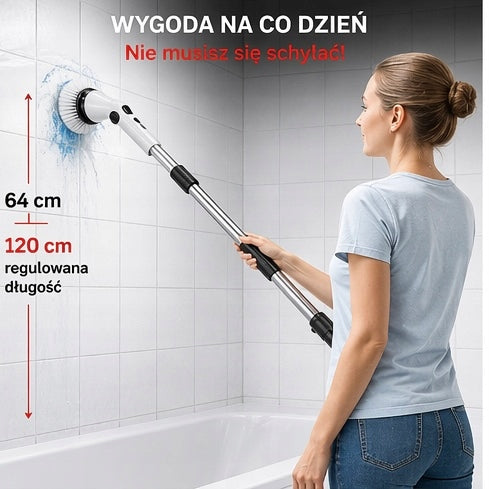 5IN1 WIRELESS ELECTRIC ROTARY GROUT CLEANING BRUSH Dominant color white