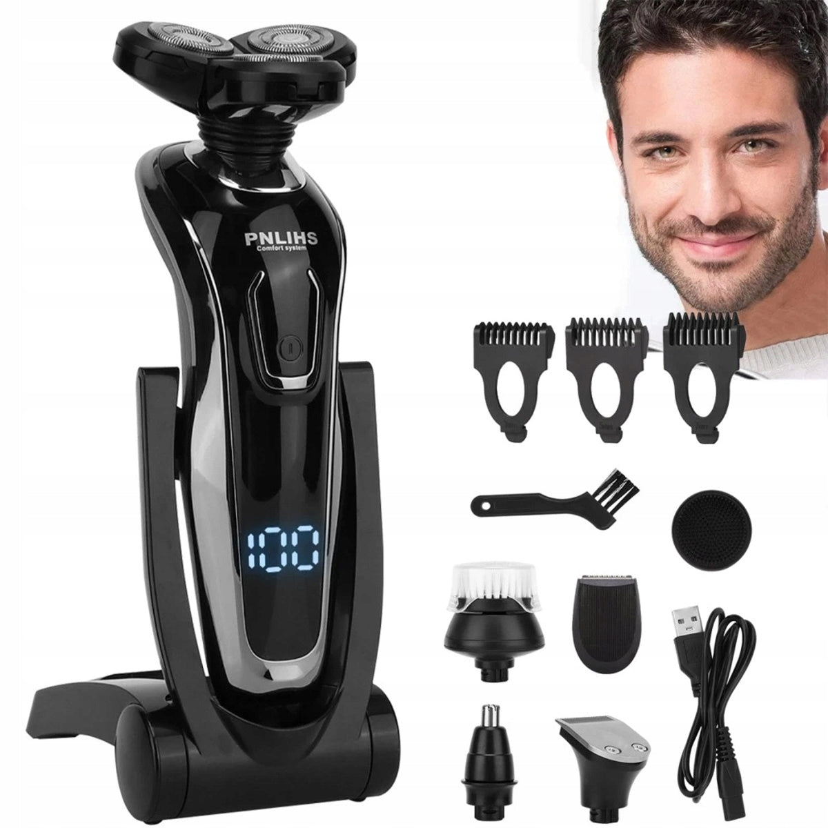 5IN1 WIRELESS MEN'S FACIAL SHAVING SHAVER