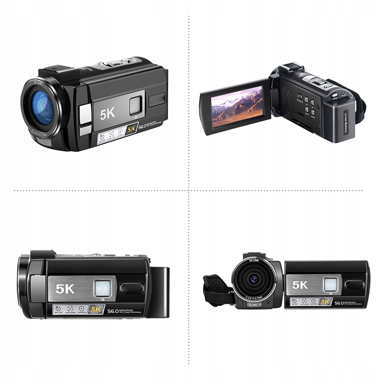 5K 56MP Digital Video Camera 3,0 Inch IPS Screen 18x Zoom 3W Brand no brand
