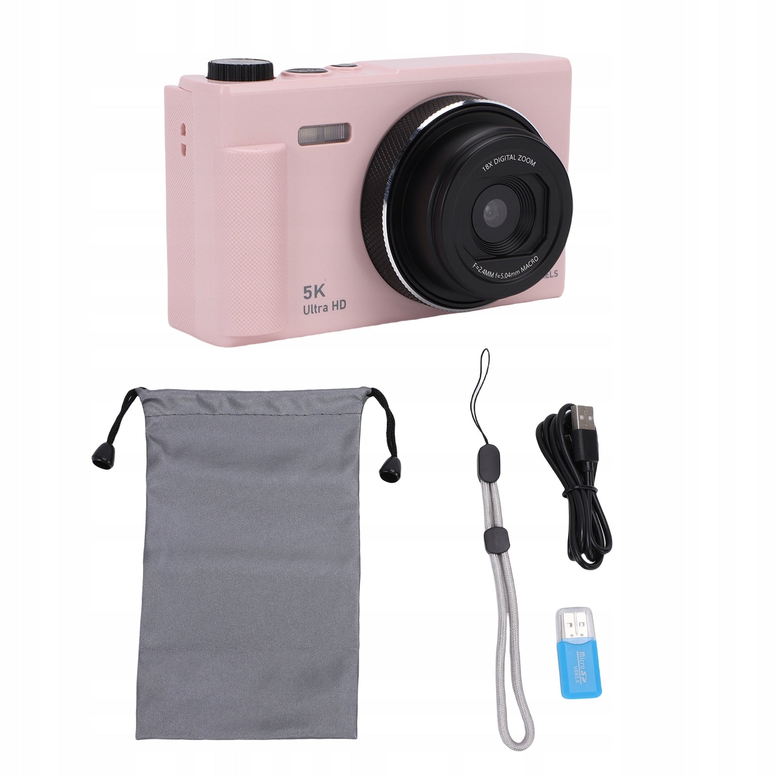 5K 75 MP digital camera with 18x zoom and autofocus for vlogs with 30 Model 3736JPSV
