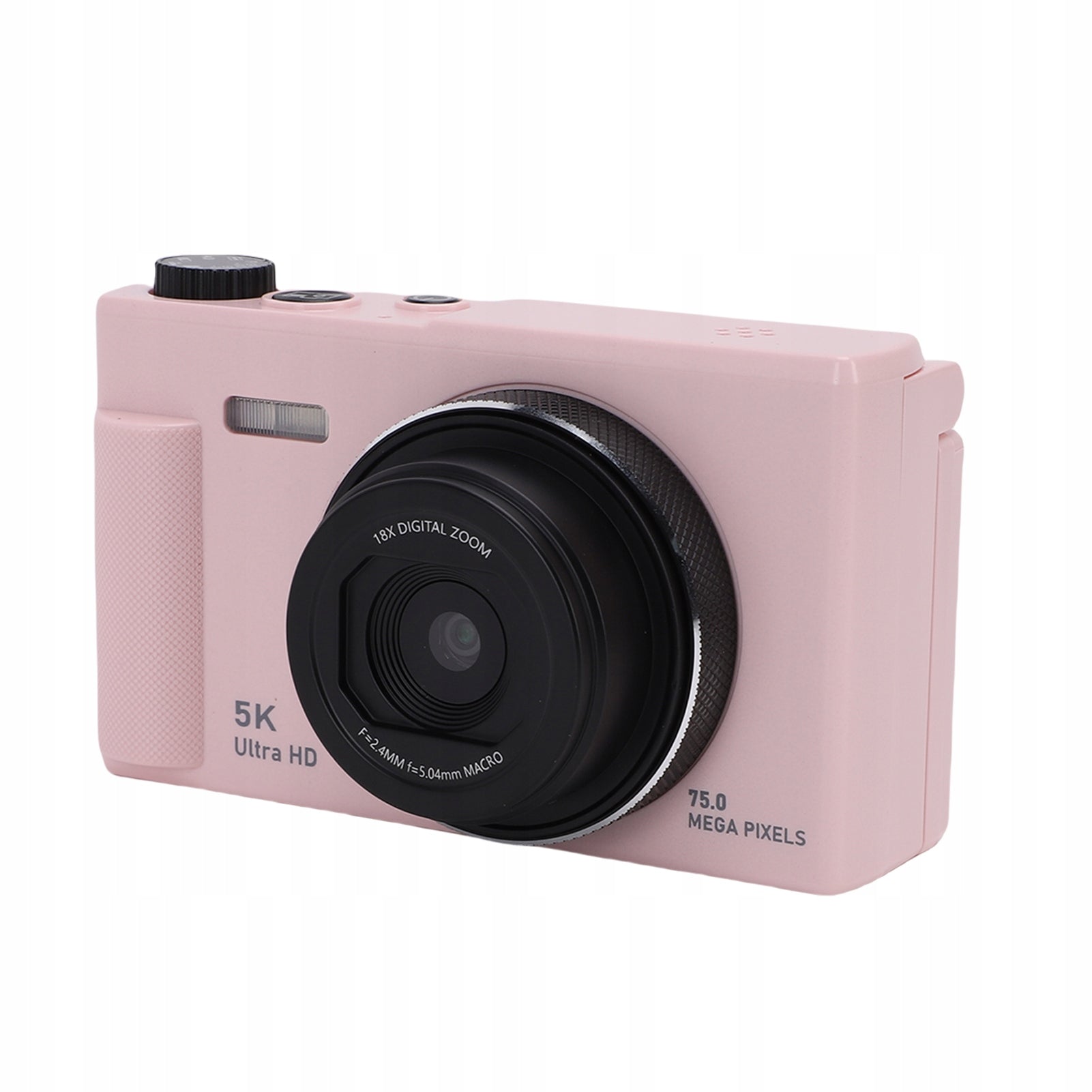 5K 75 MP digital camera with 18x zoom and autofocus for vlogs with 30