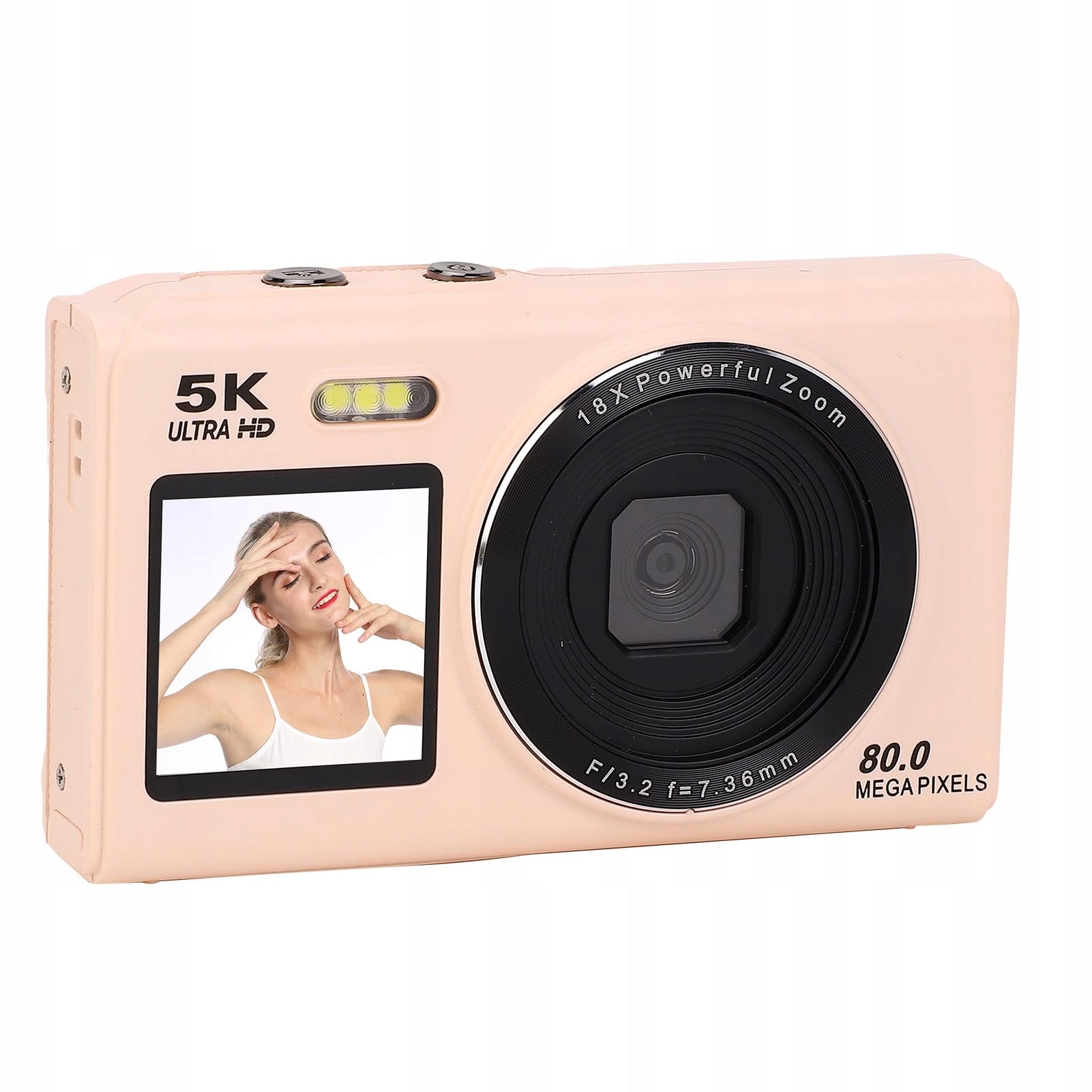 5K 80MP Digital Camera Dual Screen Autofocus 18x Zoom Wi -Fi with 8J Model 4027NVML