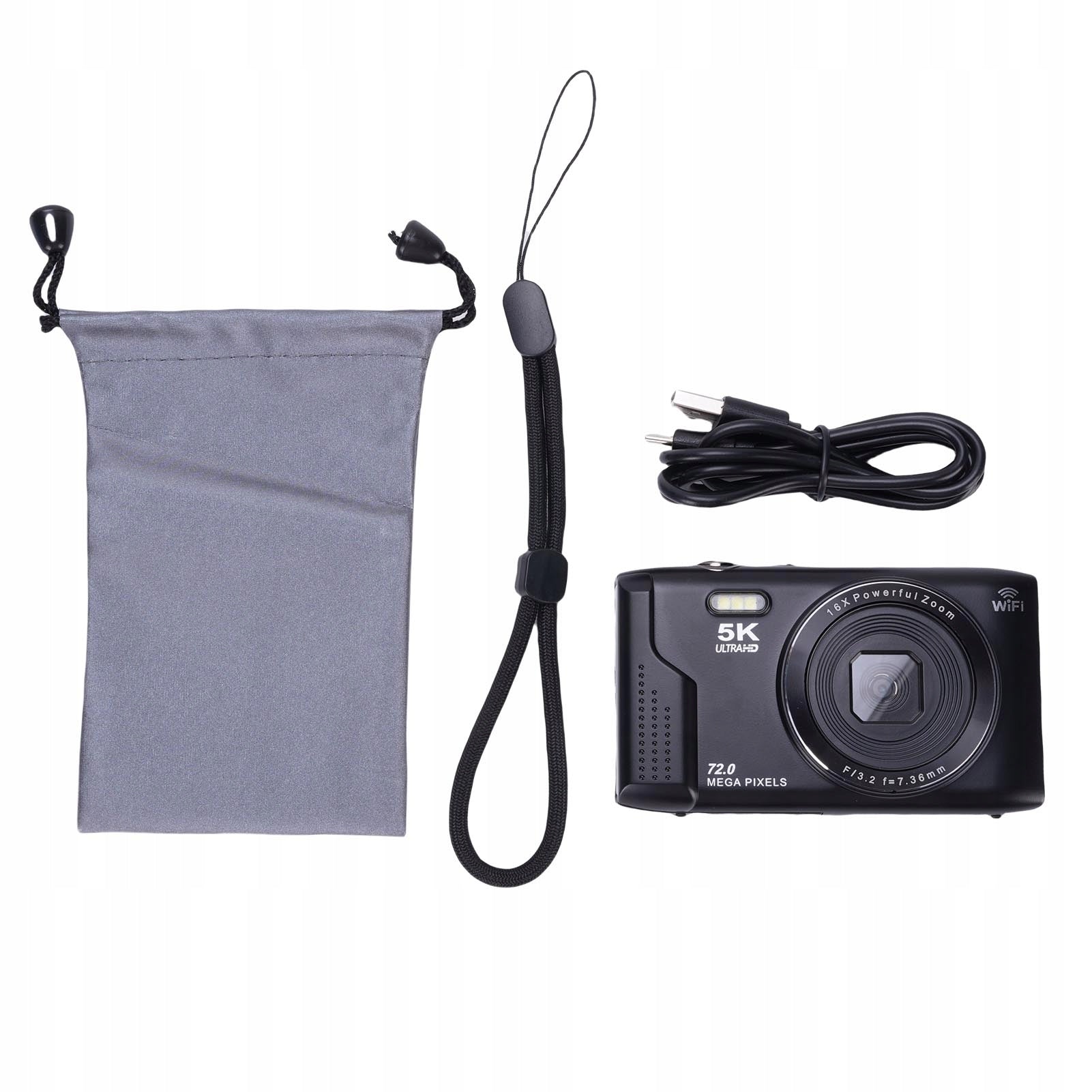 5K Digital Camera 72MP 16X Zoom 2,8 Inch LCD Screen AF Autofocus With HQ