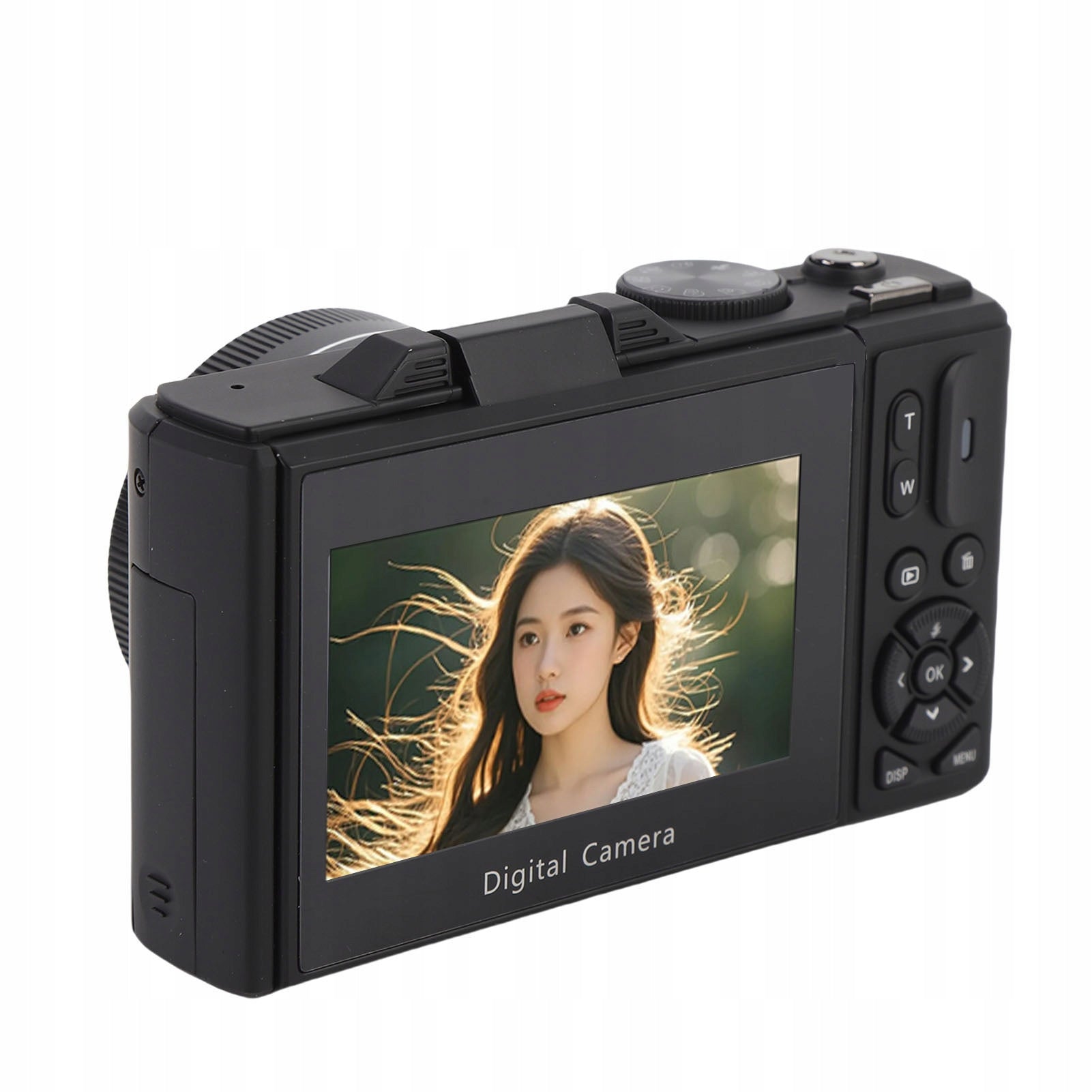 5K Digital Camera, Camera with Flash 3 Inch Flip Screen for Video