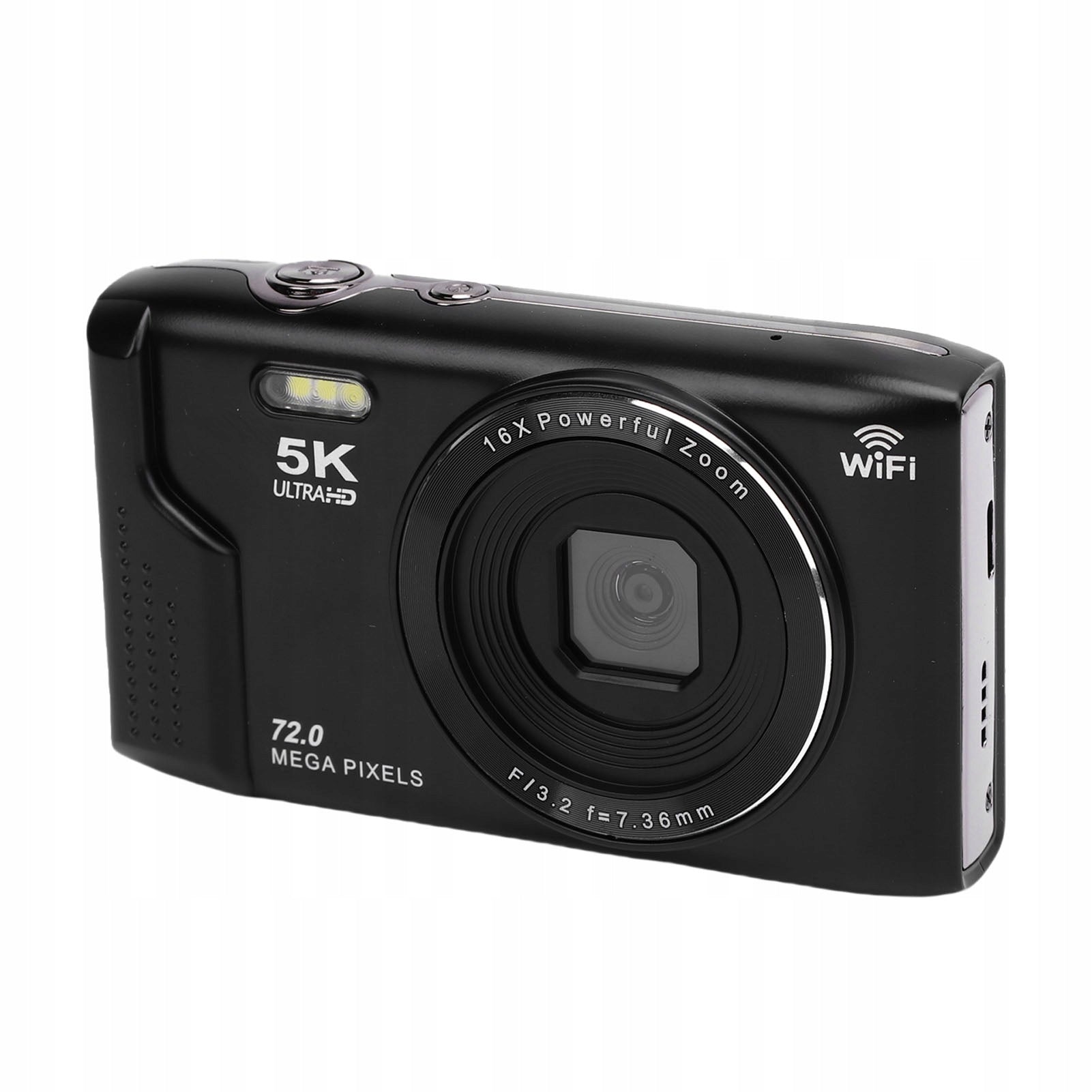 5K Retro Digital Camera 72MP 16x Zoom Zoom AF 2,8 Inch Wi 6F Screen Model 3837MGDZ