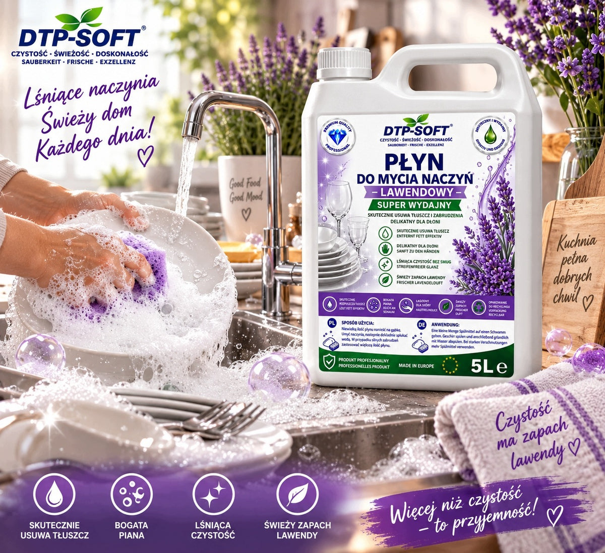 5L LAVENDER DISHWASHING LIQUID - MODERN FORMULA 5 LiterS PREMIUM Packaging status original