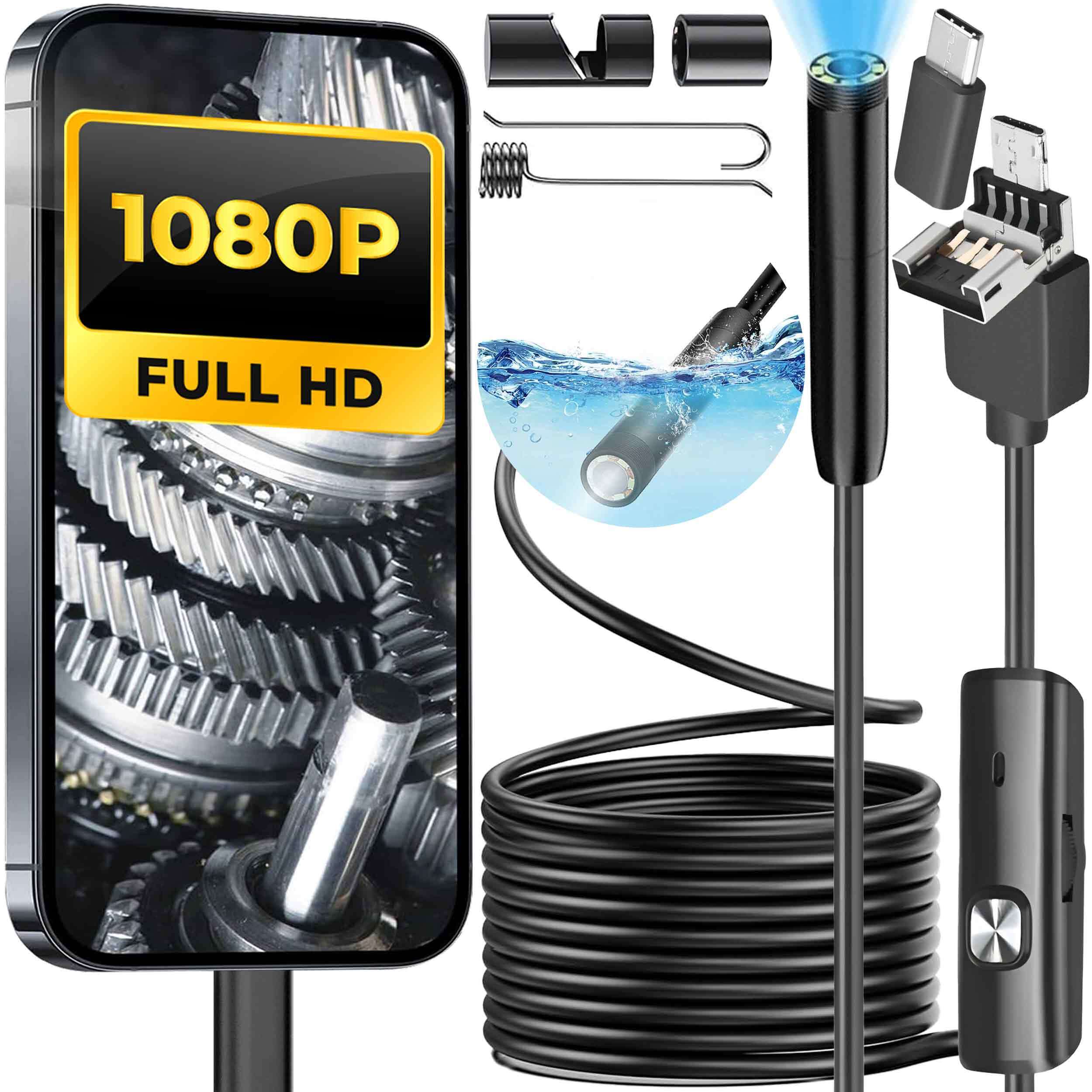 5M LED USB-C 3IN1 ENDOSCOPE INSPECTION CAMERA FOR ANDROID PHONE PC HD IP68