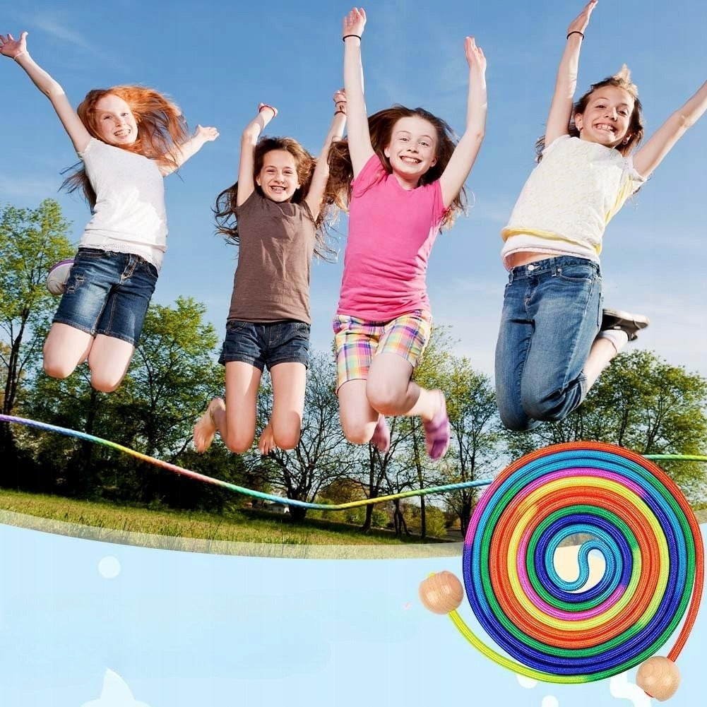 5M TRAINING JUMP ROPE FOR MANY PEOPLE COLORFUL JUMP ROPE FOR CHILDREN Kind made of plastic