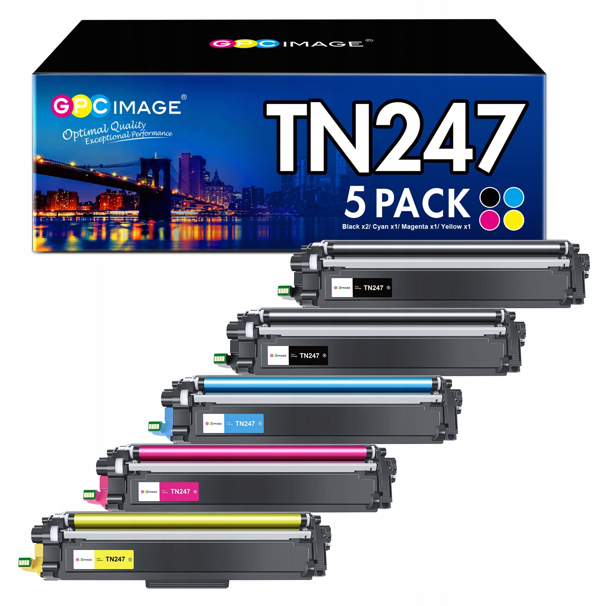 5P TN247 Toner Compatible BROTHER TN247CMYK TN-243CMYK TN 243 DCP-L3550CDW Packaging status original