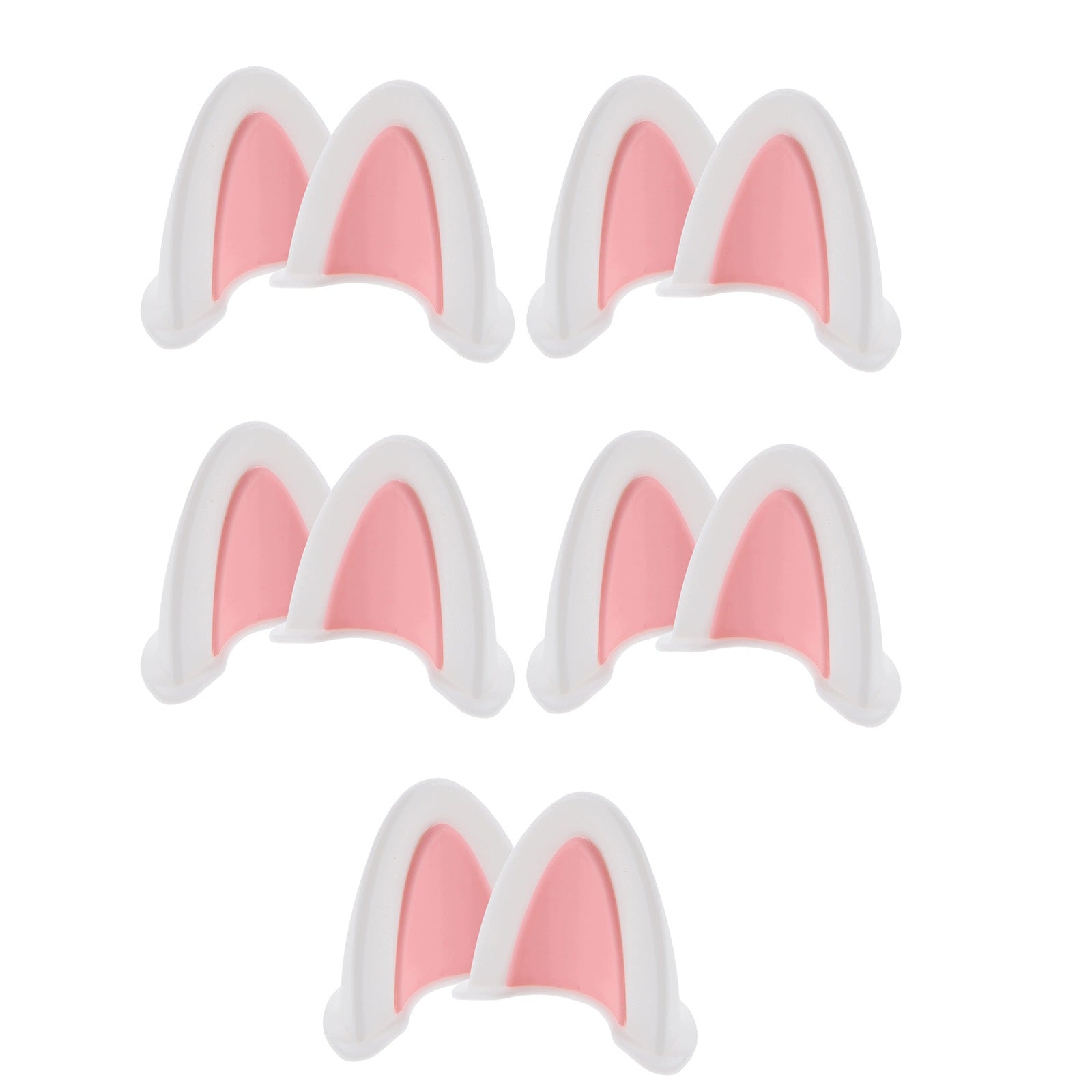5PAIRS WEATHER-RESISTANT CAT EARS HELMET ACCESSORIES FOR WOMEN