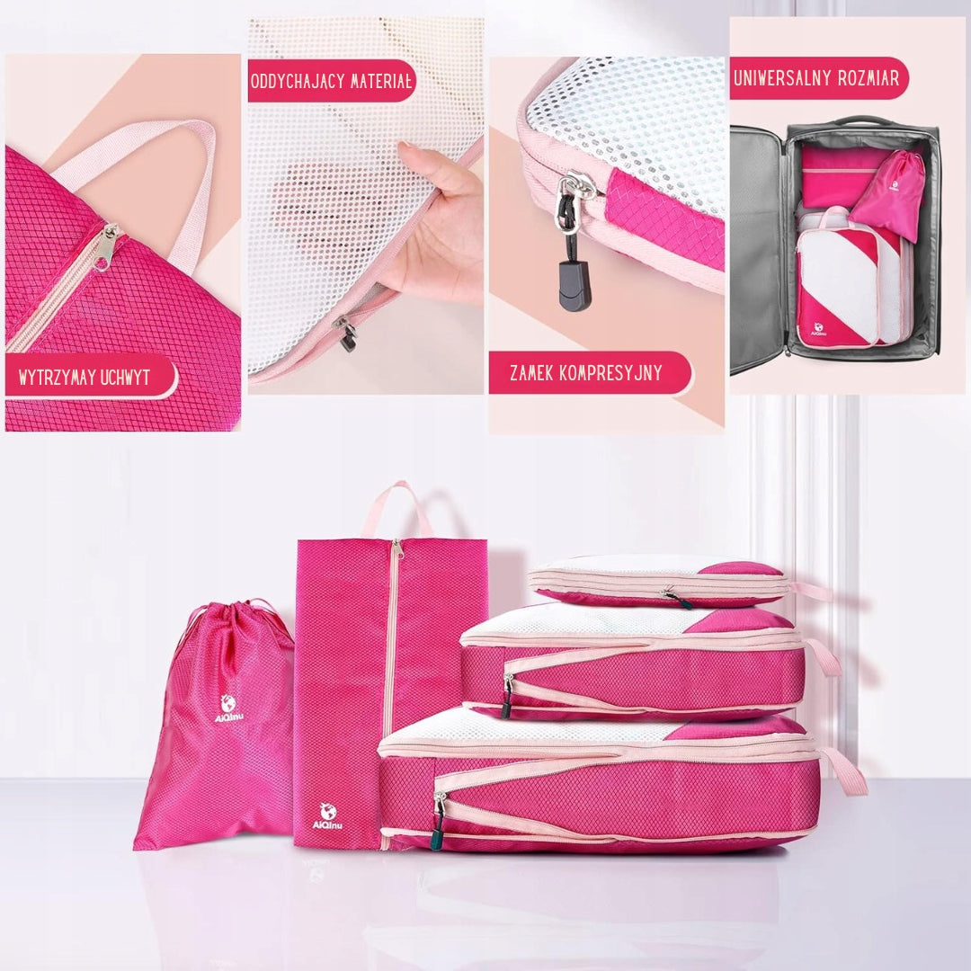 5PCS COMPRESSION ORGANIZERS FOR SUITCASE TRAVEL CUBES FOR PACKING BAGS Brand no brand