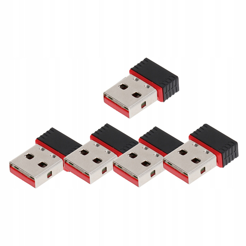 5PCS WIRELESS ADAPTER USB 2.0 FAST TRANSMISSION 24GHZ WIFI DONGLE Manufacturer no brand