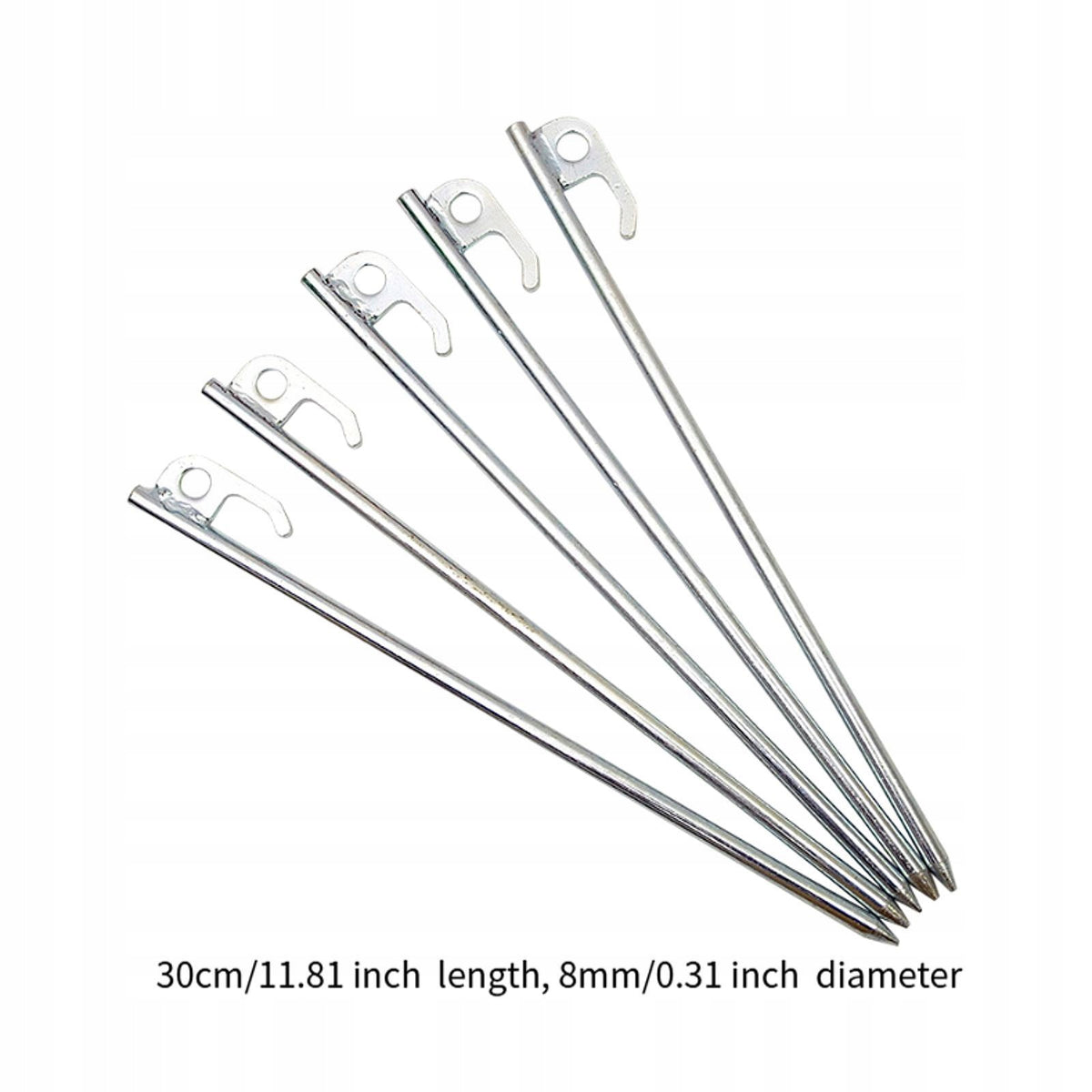 5Pcs Camping Stakes Steel Stable Versatile Lightweight Professional Steel Packaging status original