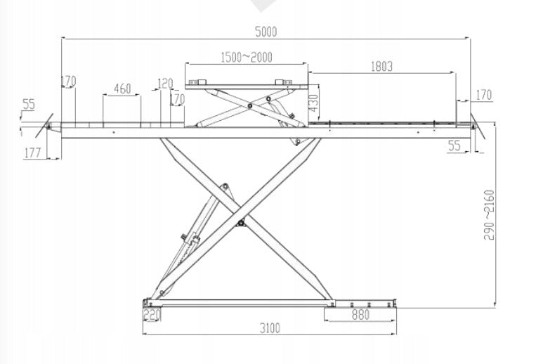 5T BESTLIFT ND50P BESTPRODUCTS DIAGNOSTIC SCISSOR LIFT Brand BEST PRODUCTS