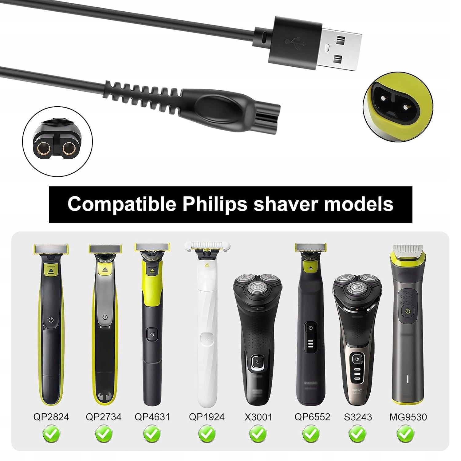 5V MICRO-USB POWER CABLE FOR PHILIPS 1000 3000 5000 SERIES SHAVERS Manufacturer code KABEL ZASILAJĄCY 5V MICRO-USB DO GOLAREK PHIL
