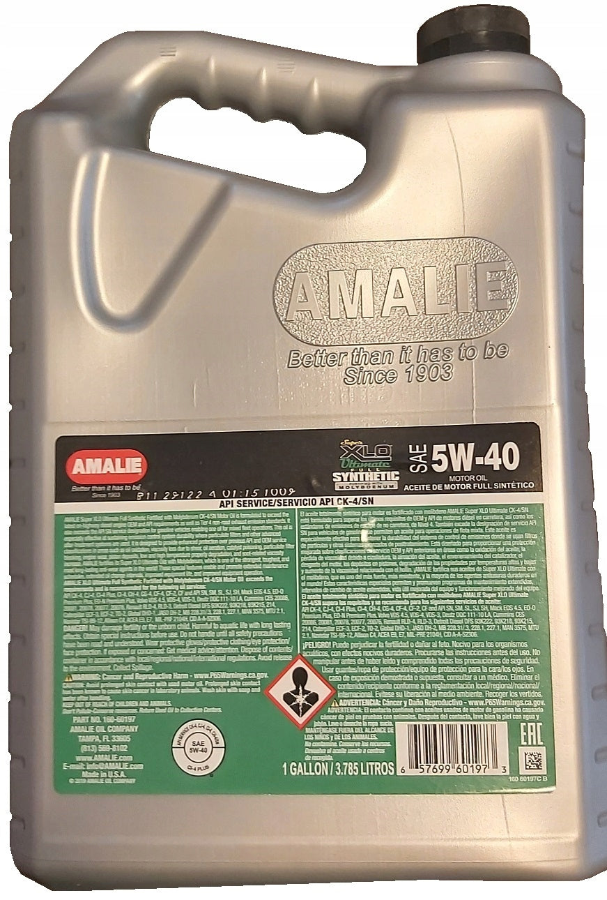 5W-40 AMALIE Super XLO Ultimate Engine Oil 3,785L Packaging status original