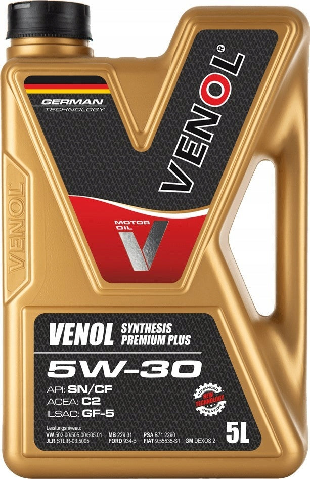 5W30 C2 PSA B71 2290 Venol Synthesis Premium Plus SN CF 5L