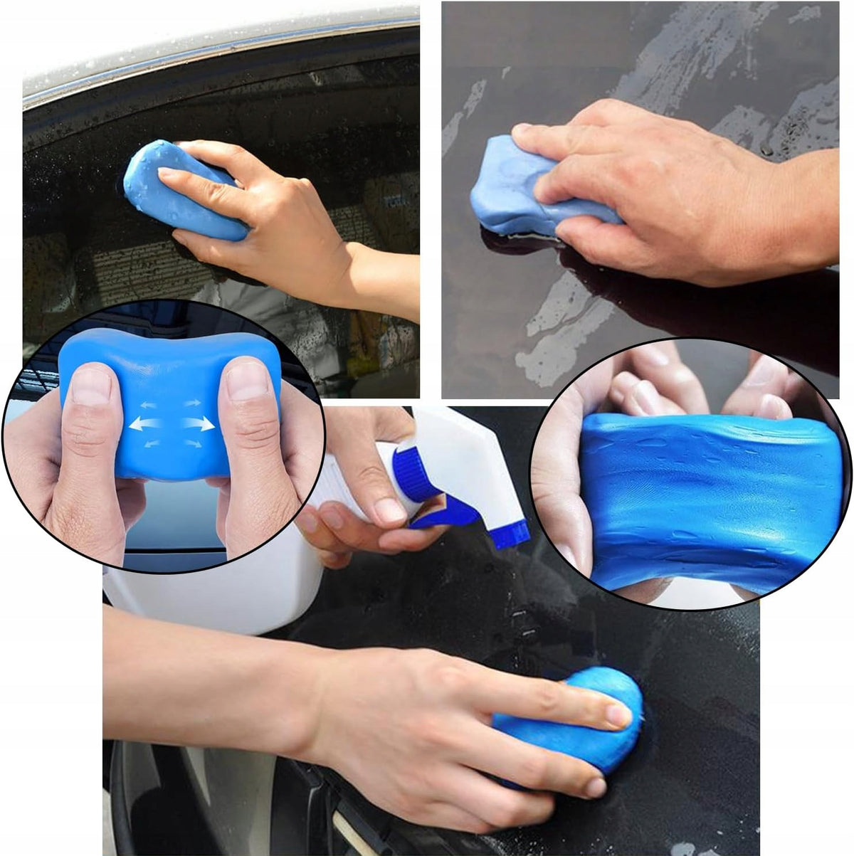 5X 100g CLAY ERASER FOR CLEANING WINDOW PAINT BODY SLUDGE PAINT Packaging volume 100 g