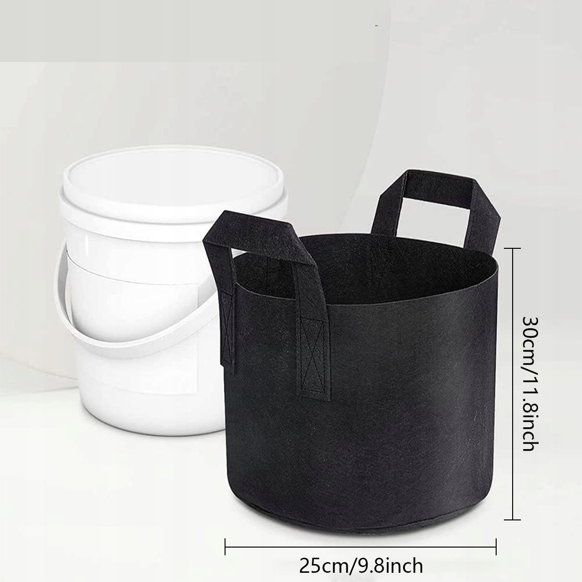 5X BAG PLANTING BAG 20L VEGETABLE TOMATOES PLANTER SEEDLINGS Length 25 cm
