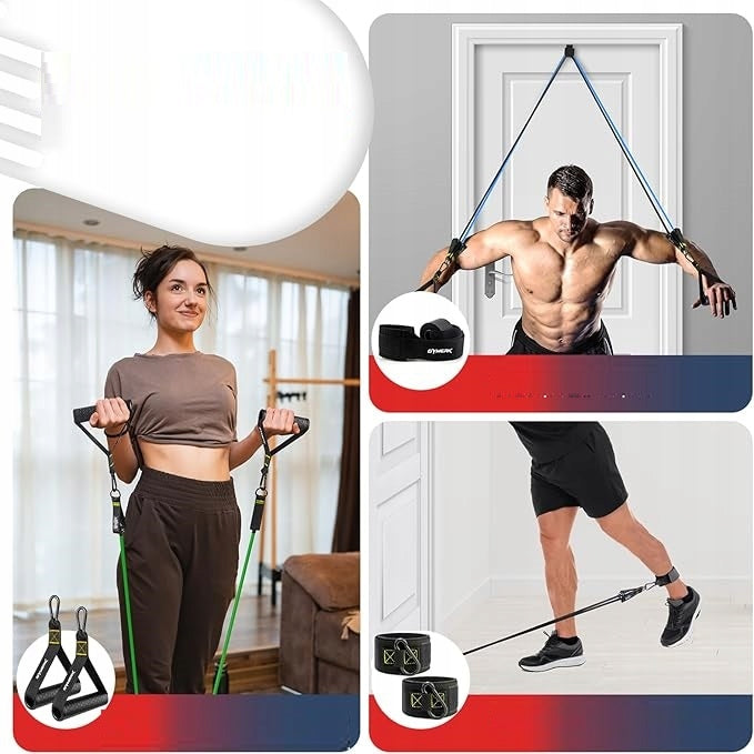 5X RESISTANCE BAND 4.6 - 22,8 KG FOR STRENGTH TRAINING WITH CARRYING BAG Manufacturer code B0CY1ZT3V7