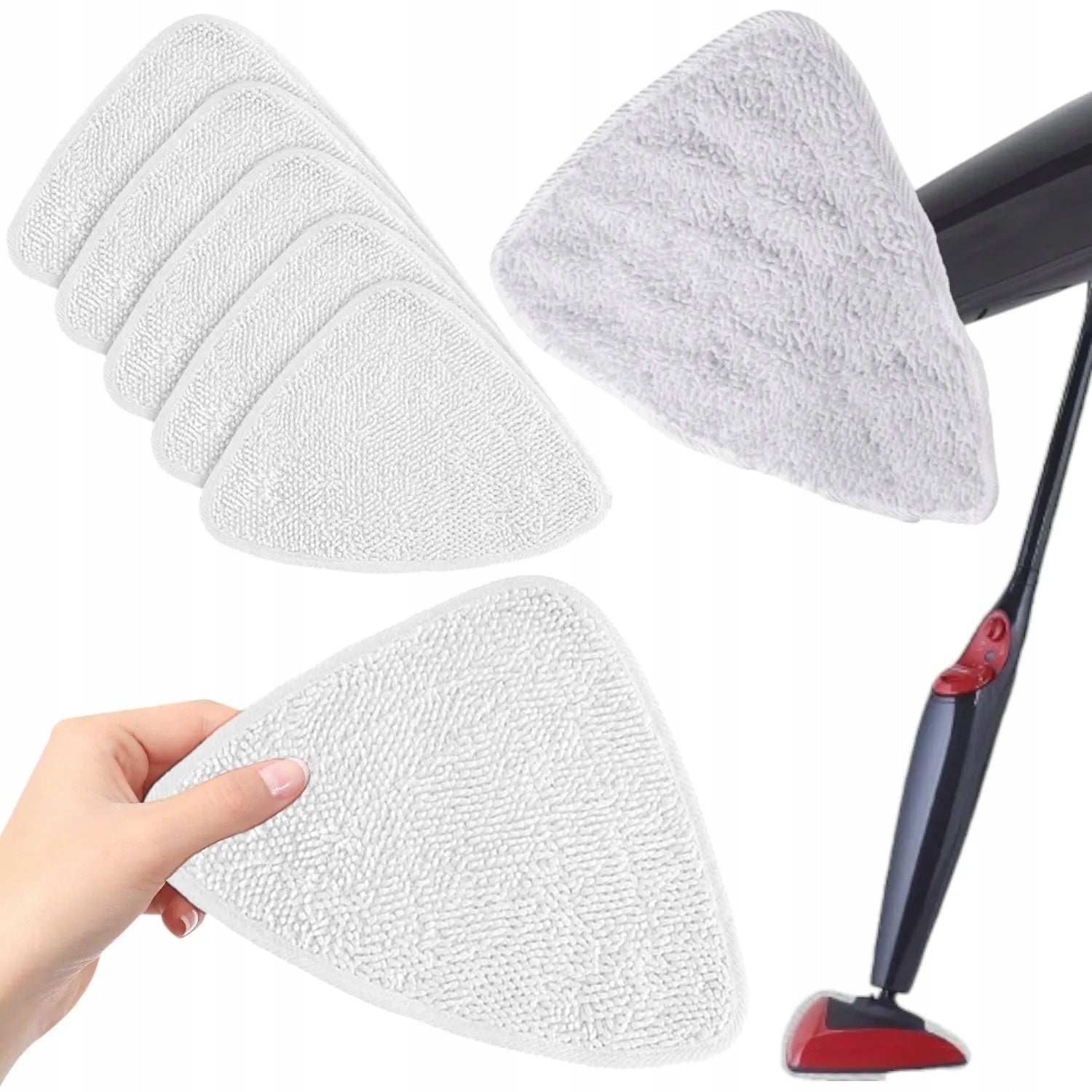 5X STEAM/HOT STEAM MOP LINER PADS SPRAY MACHINE WASH