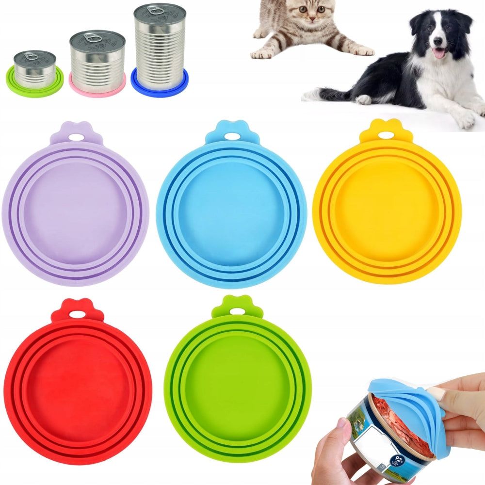 5X Silicone Can Lid for Dogs and Cats Silicone Food Lid