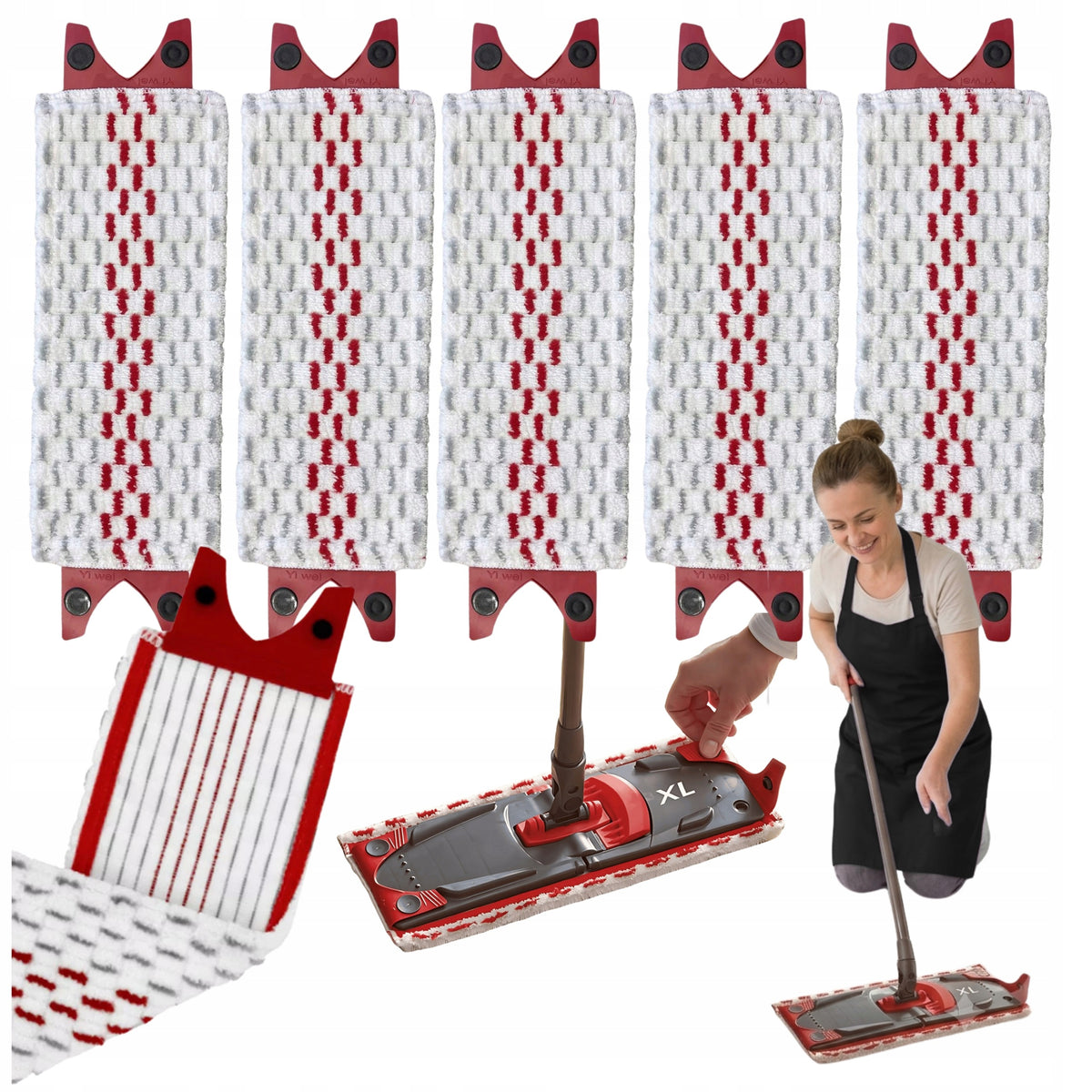 5X VILEDA Flat Mop Cartridge ULTRAMAX XL Absorbent Microfiber STOCK 42cm
